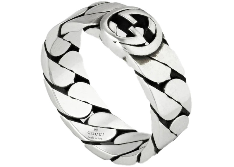 GUCCI Gucci Wide Ring With Interlocking G Silver outlook
