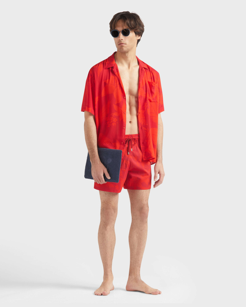 Men Viscose Bowling Shirt Flower Power 5