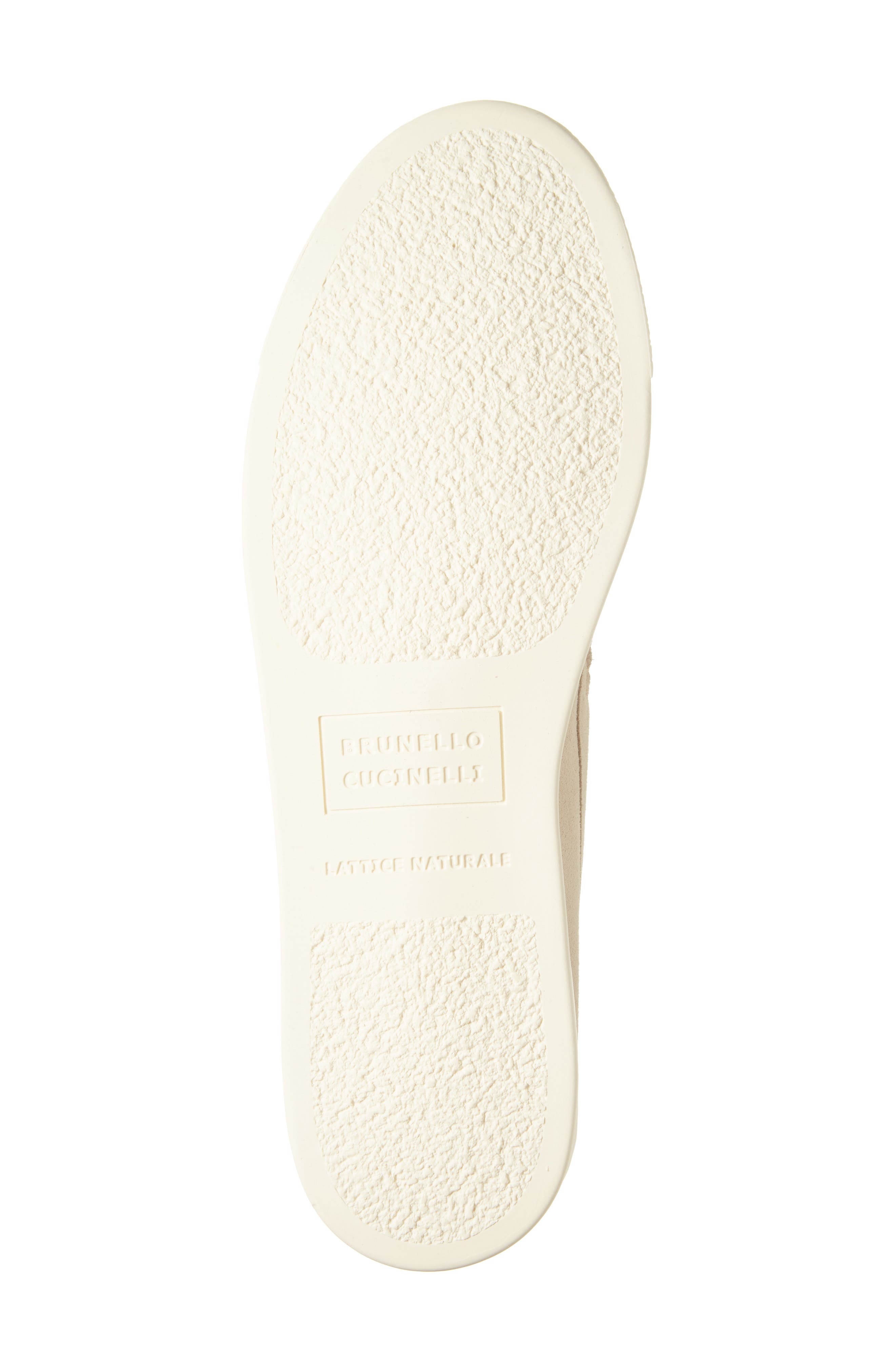 Brunello Cucinelli Chevron Embossed Suede Loafer in Beige at Nordstrom - 6