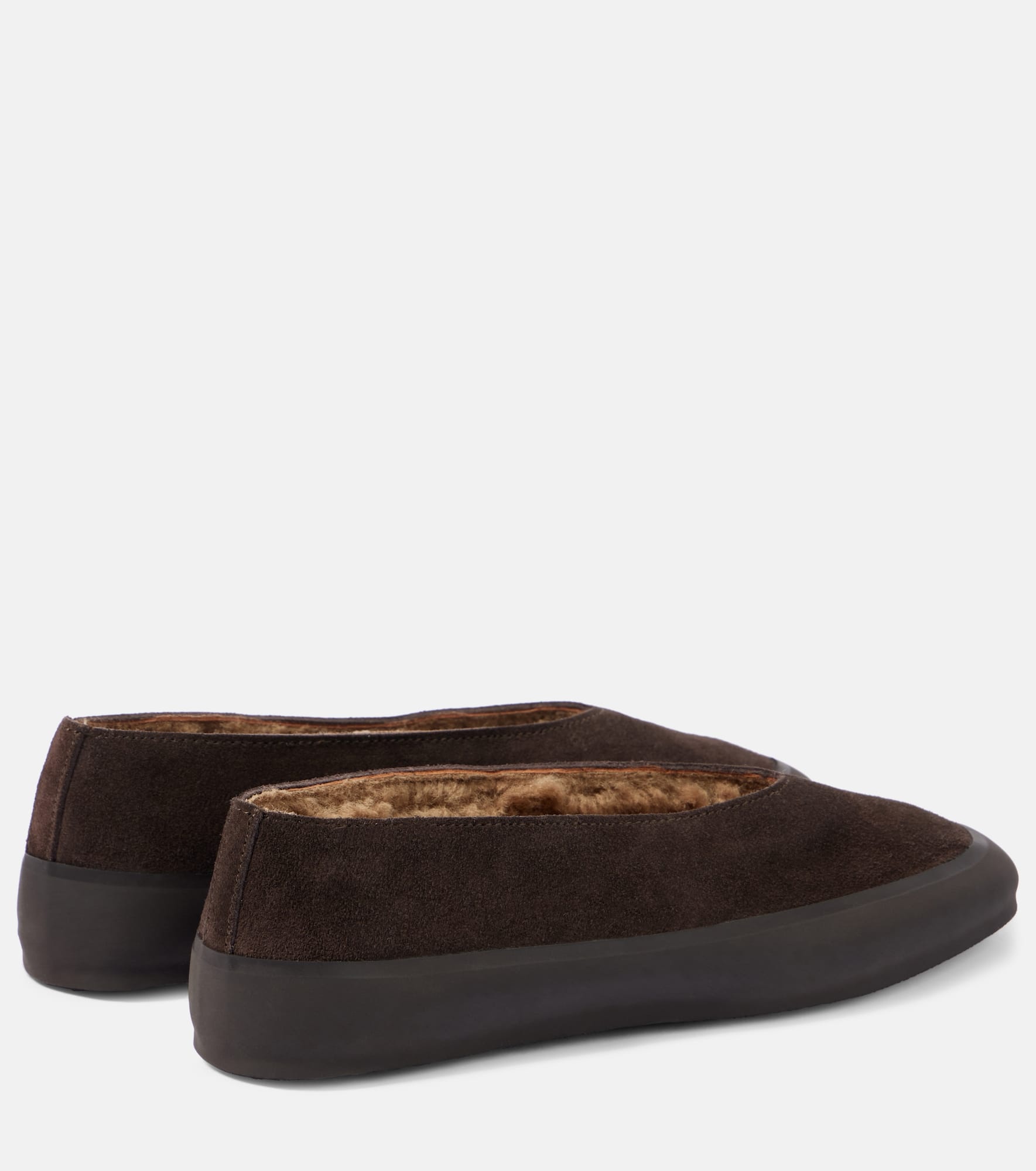 Apres Ski shearling-lined suede ballet flats - 2