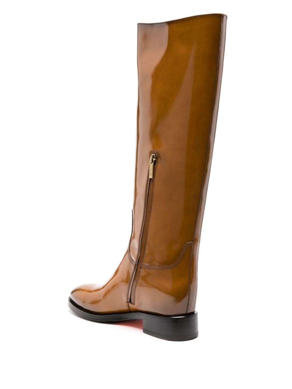 patent leather knee-high boots - 3