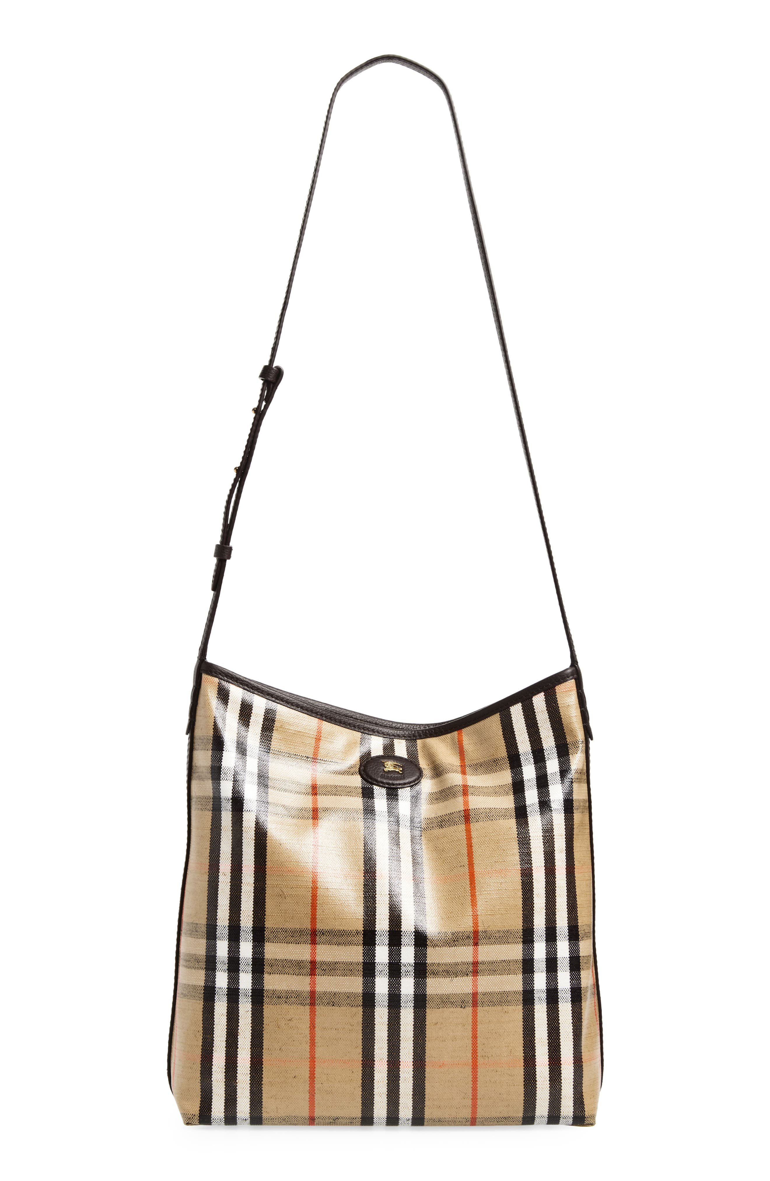 burberry Small Highlands Coated Canvas Crossbody Bag in Sand at Nordstrom - 1