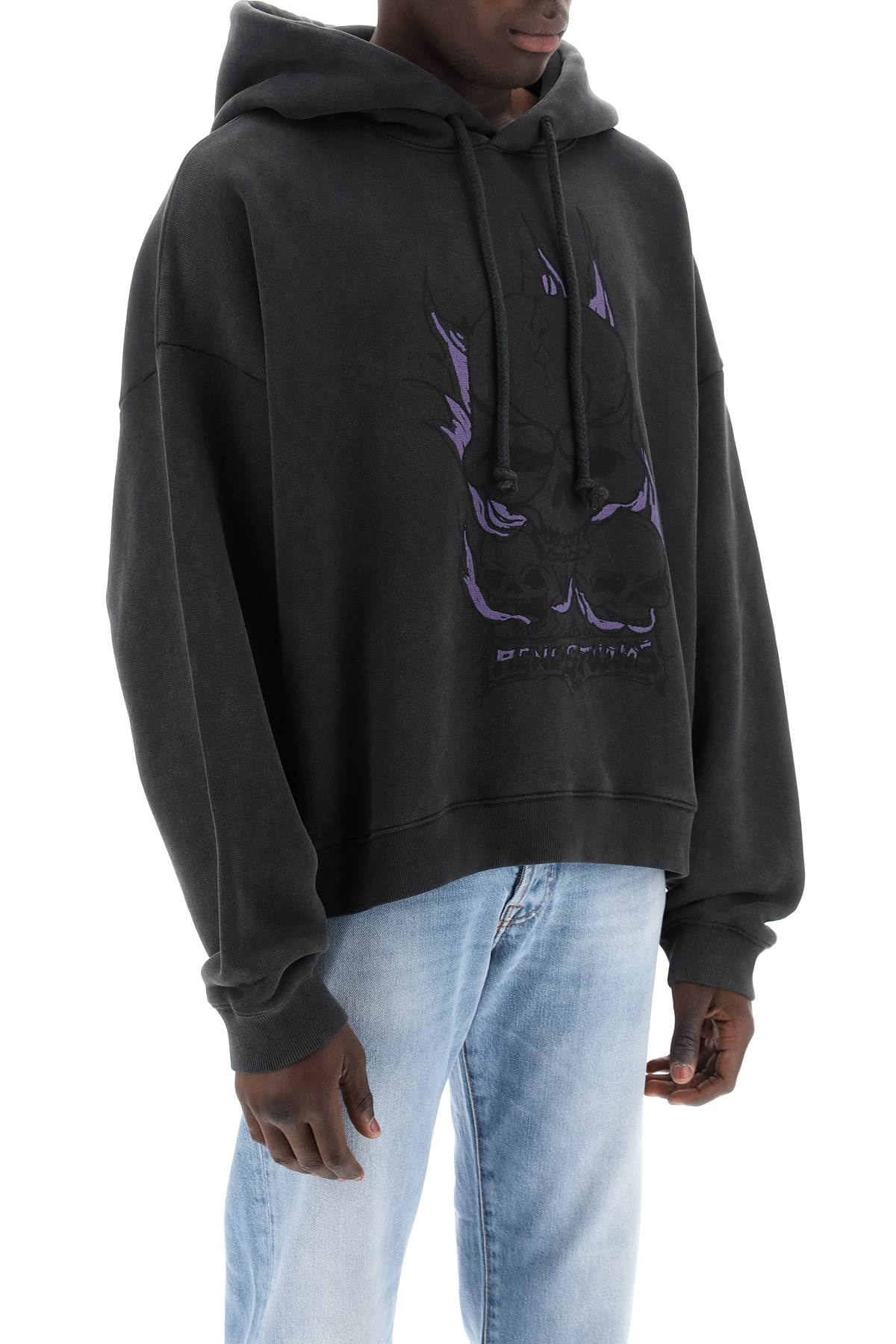 Acne Studios Hooded Sweatshirt With Graphic Print Women - 3