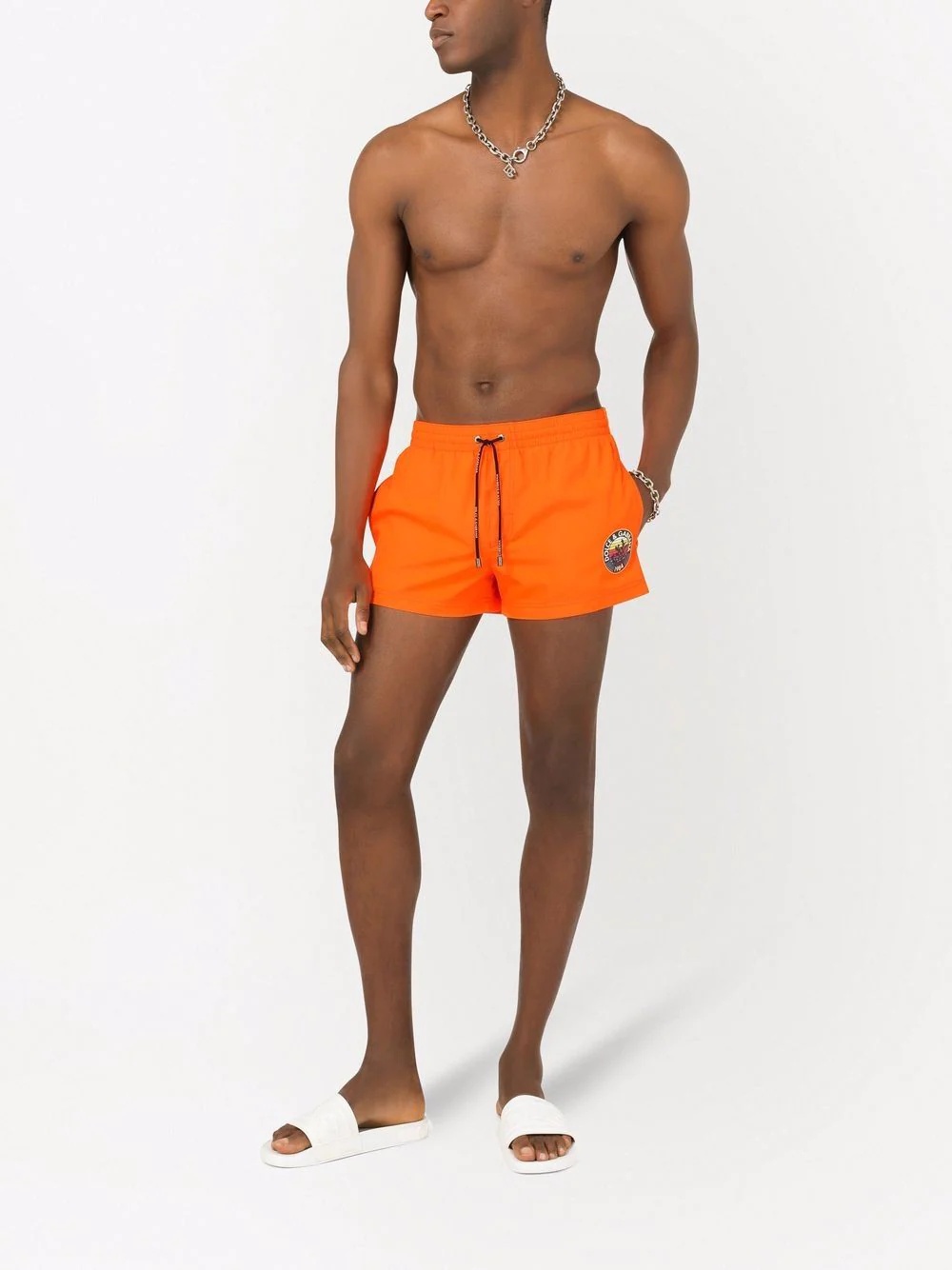 logo-print swim shorts - 2