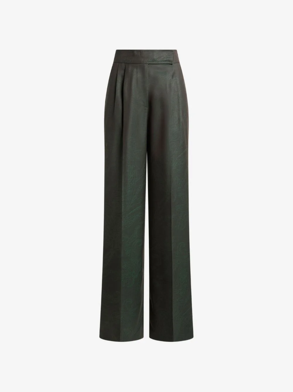 wool jacquard trousers with pleats and Paisley motif - 1