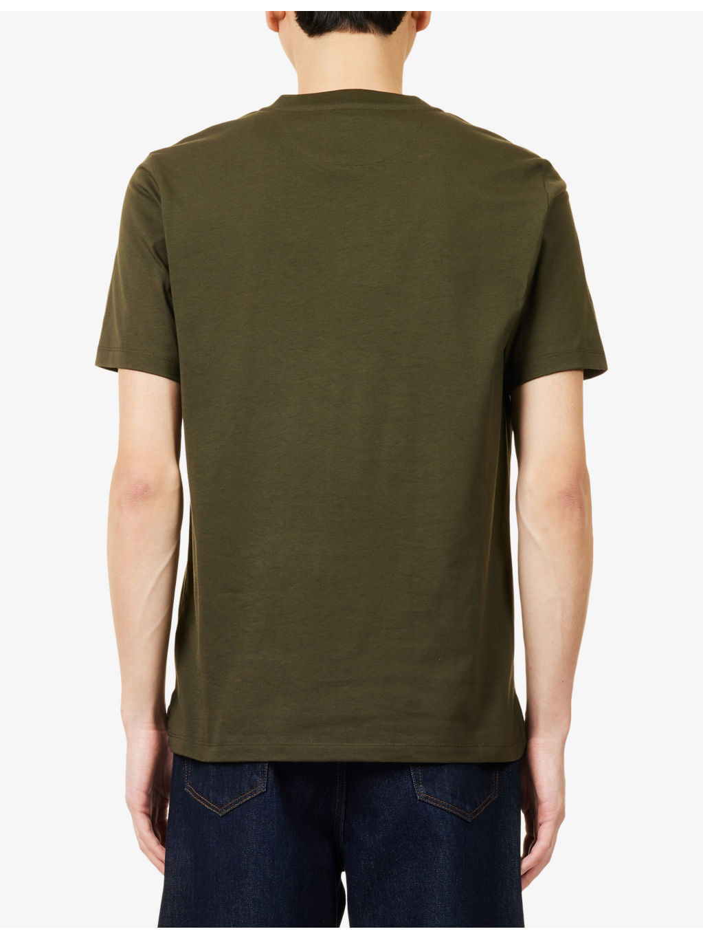 Repeat Logo Crewneck Cotton-Jersey T-Shirt - 4