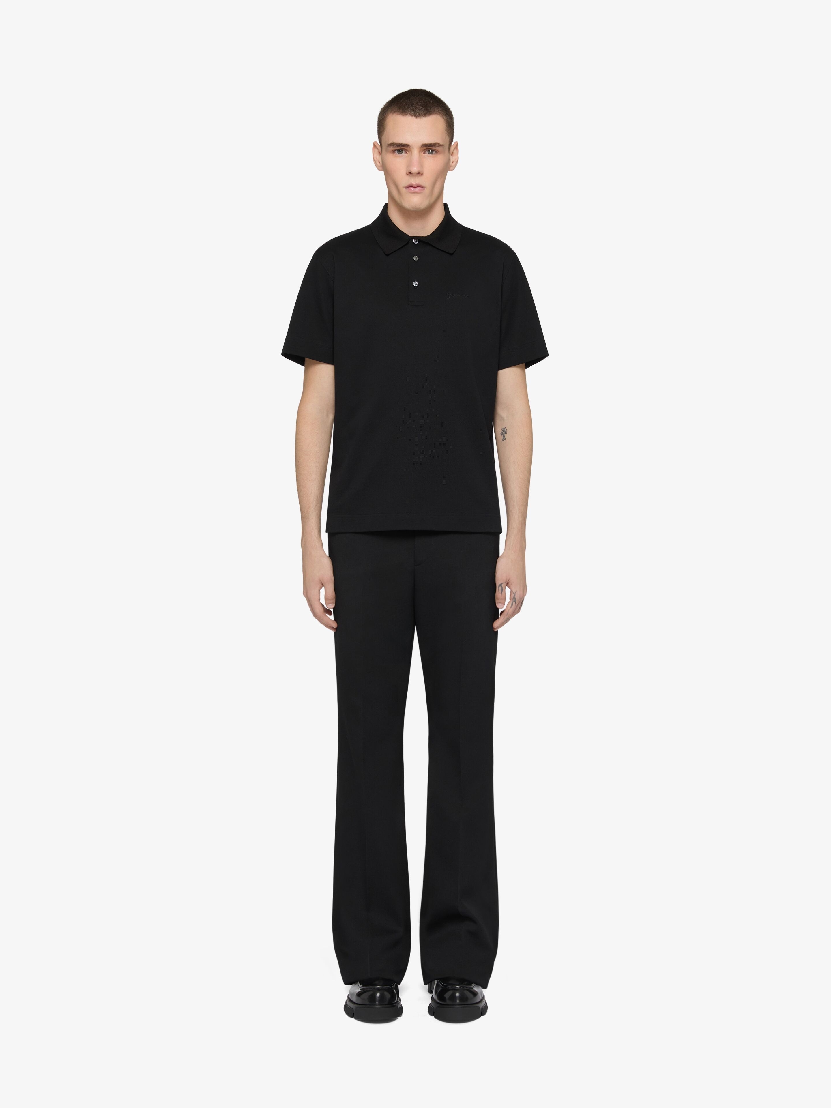 POLO IN COTTON WITH GIVENCHY EMBROIDERY - 2