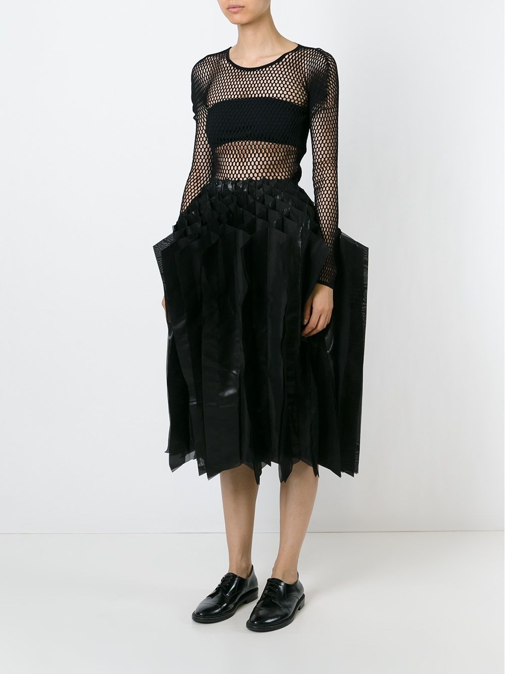 pleated concertina skirt - 2