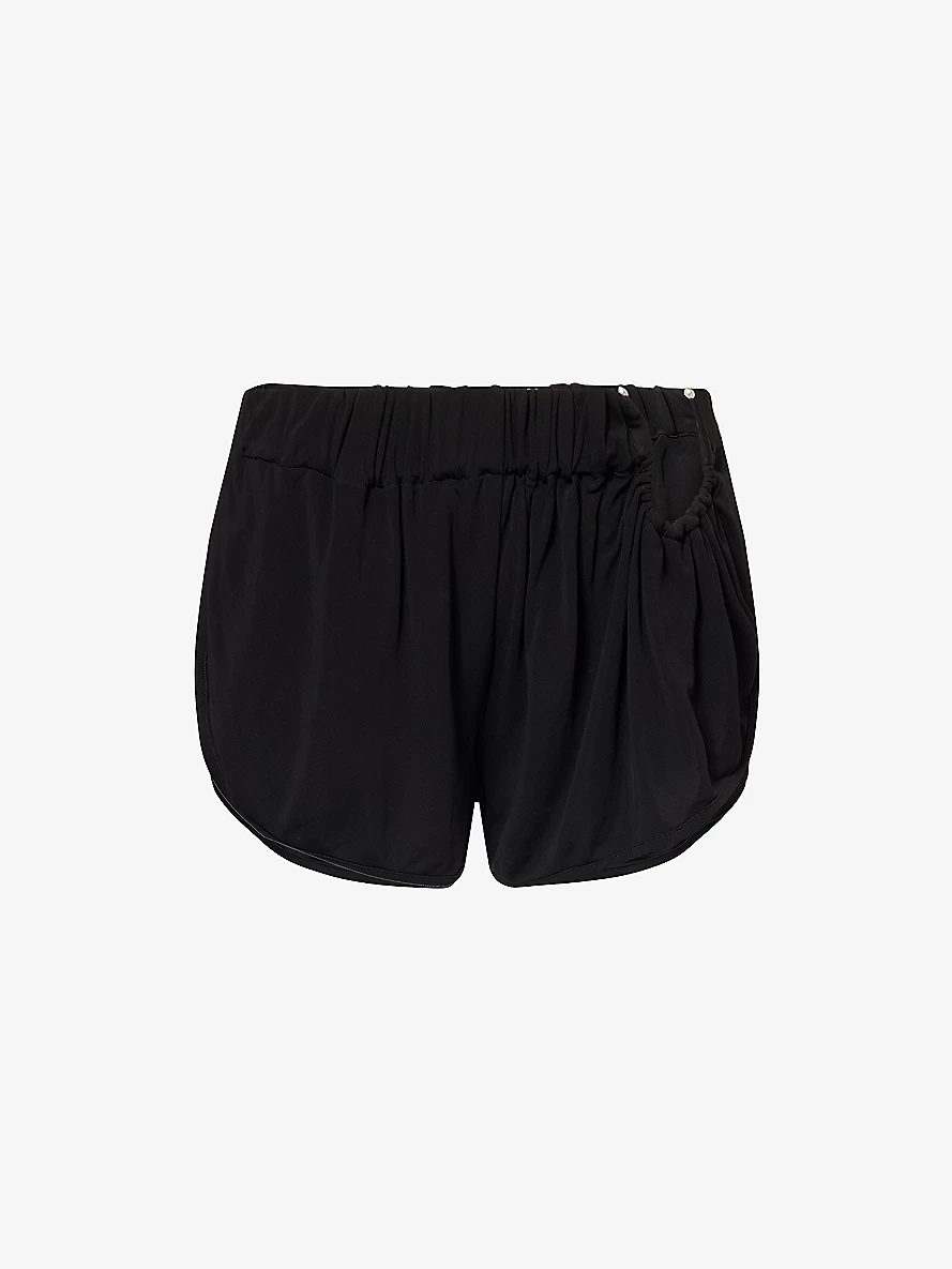 Ruched Crescent Jersey Shorts - 1