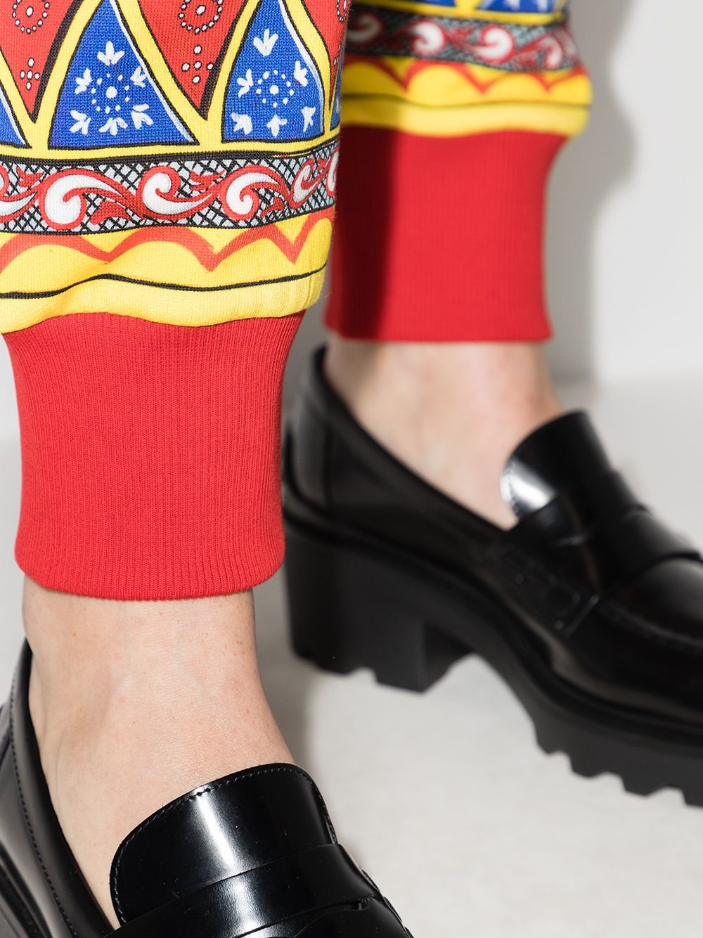 Caretto print jogging trousers - 4