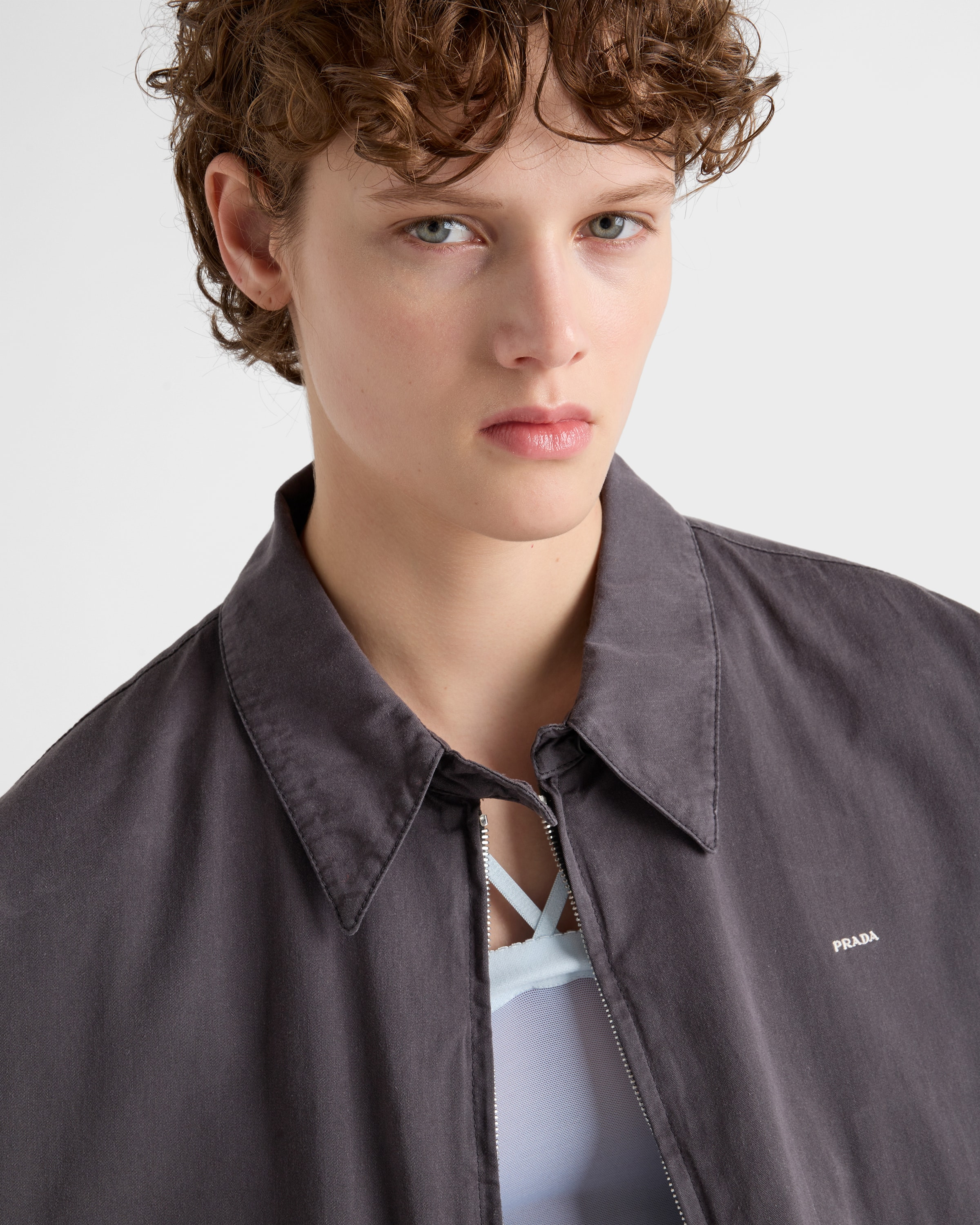 Old gabardine blouson jacket - 3