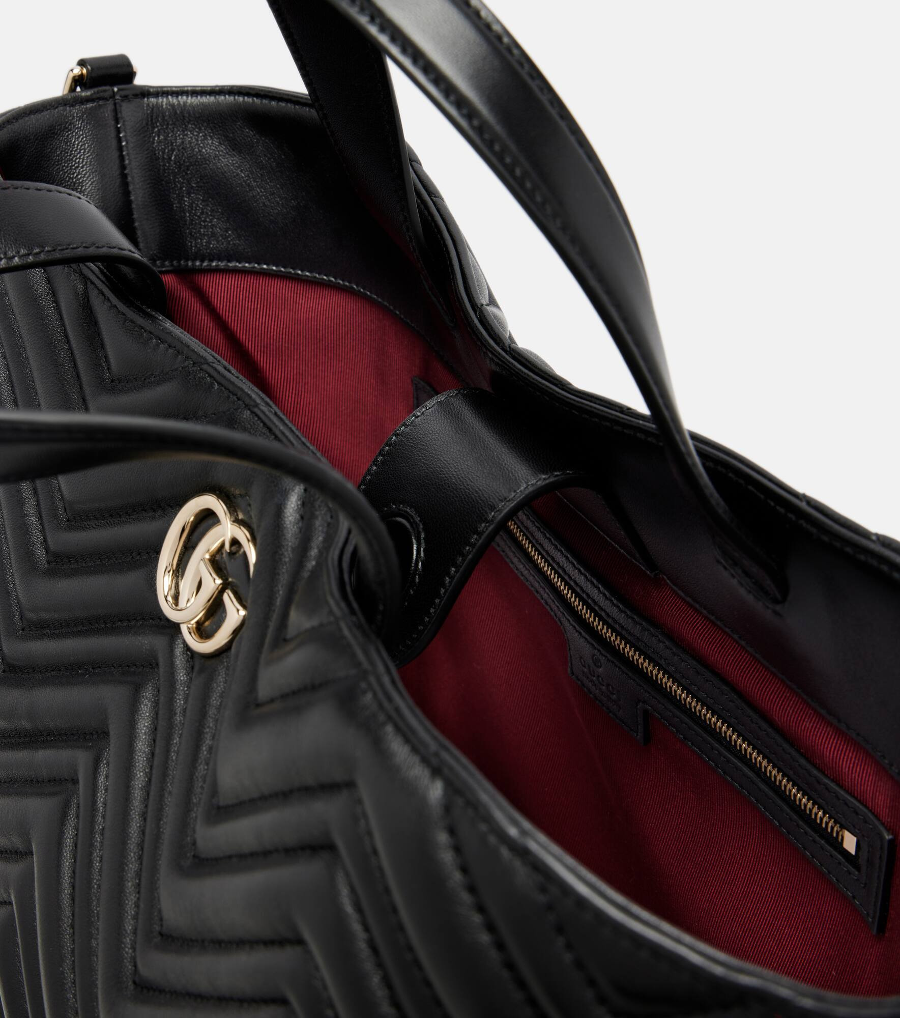 GG Marmont Small leather tote bag - 3