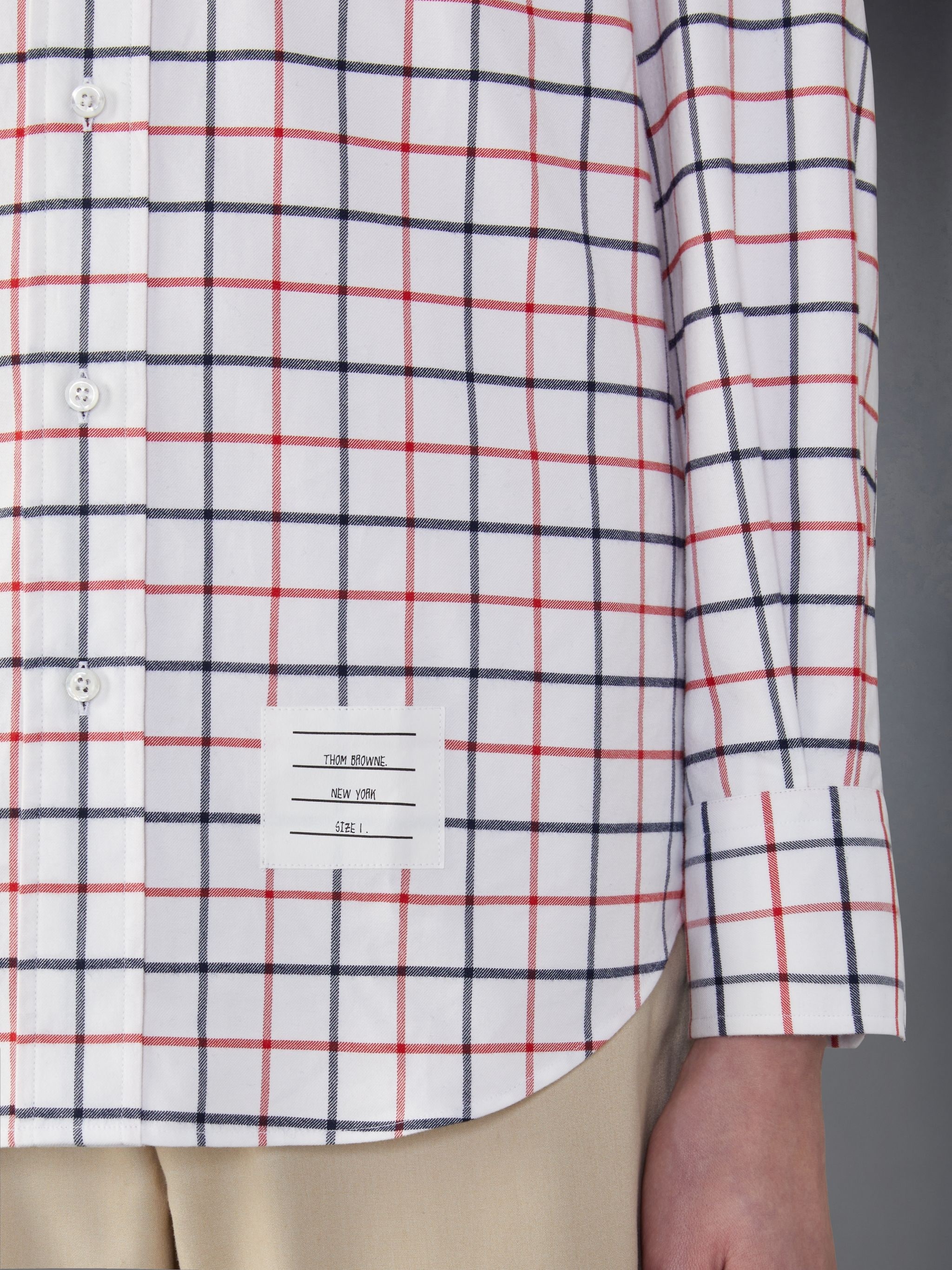 Check Cotton Flannel Armband Shirt - 6