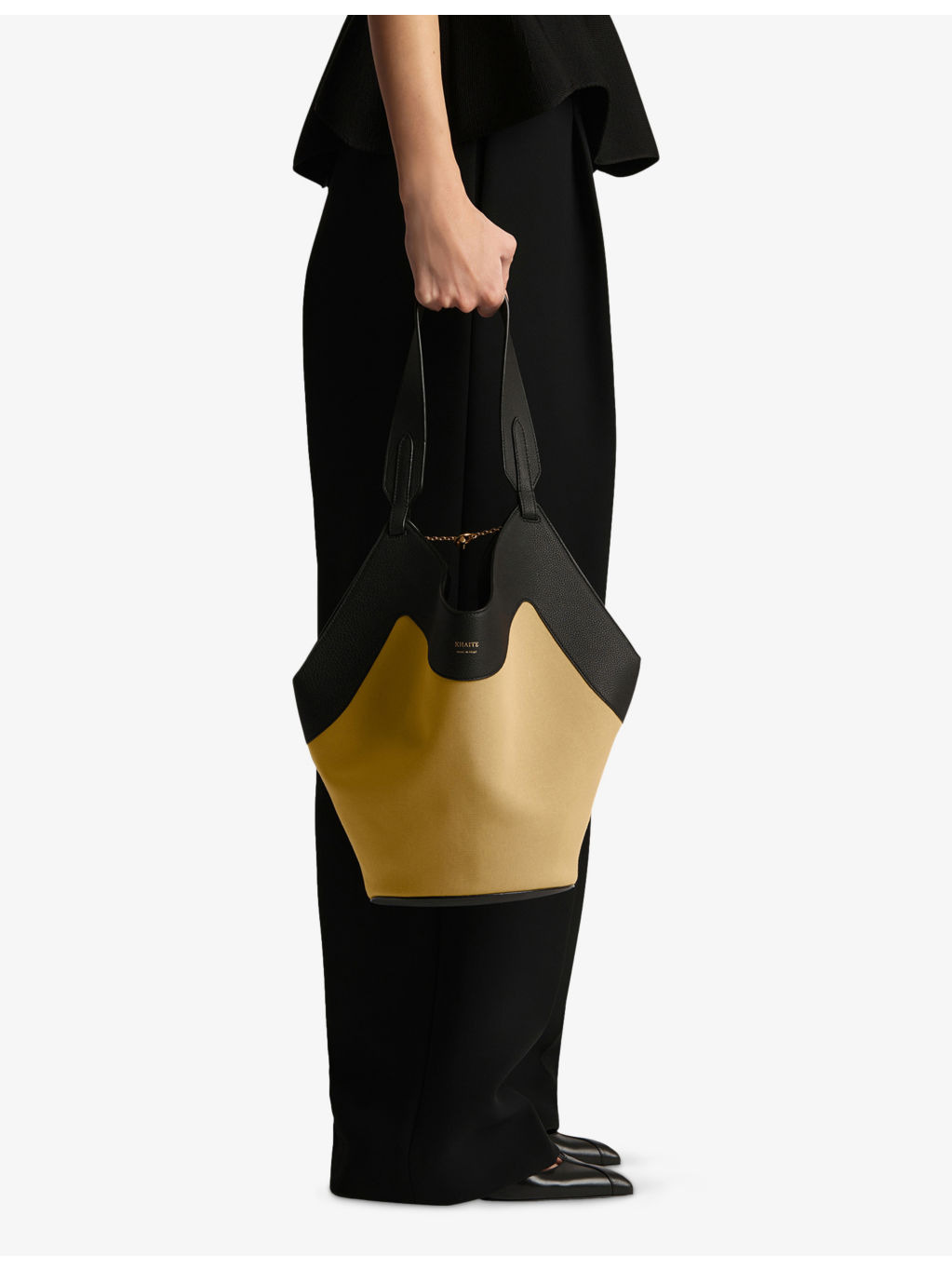 Lotus Small Leather and Canvas Tote Bag - 2