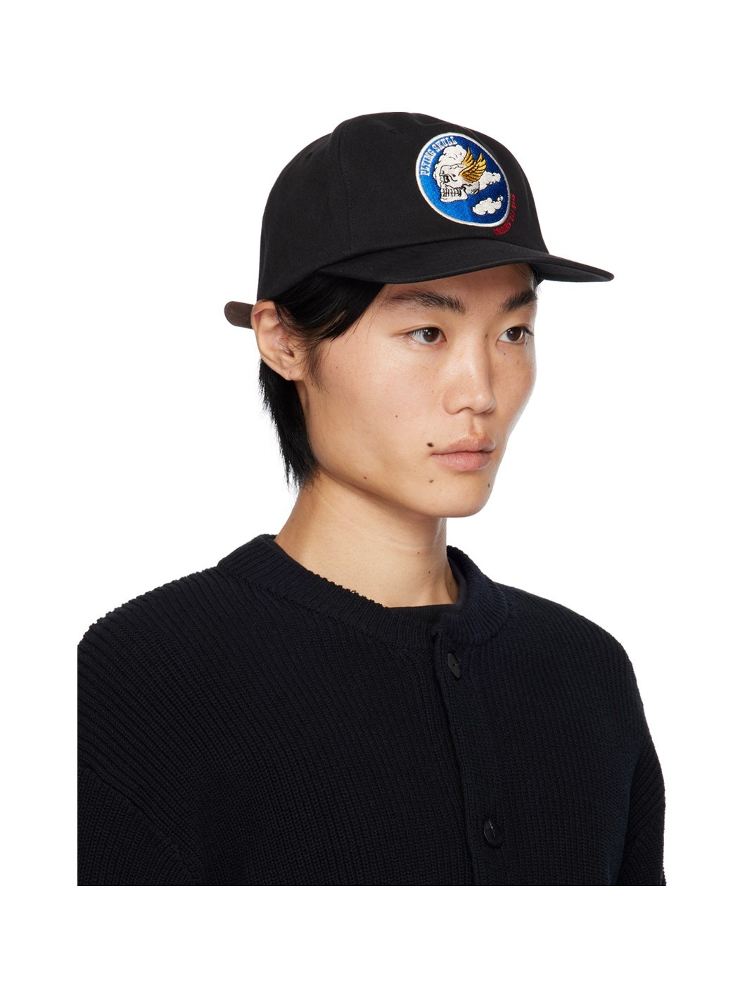 Black 'Flying Skull' Cap - 2