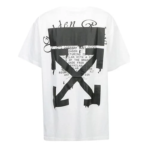 Off-White SS20 Dripping Arrows Logo Loose Short-Sleeved OMAA038R201850050110 - 1