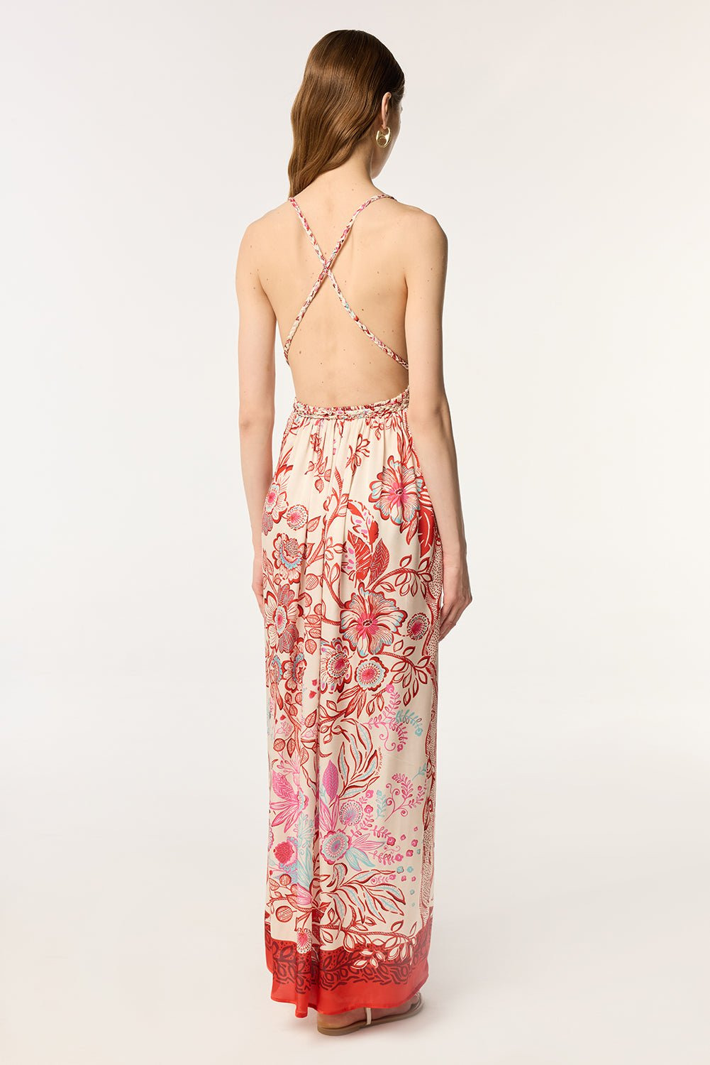 Long Dress Calla - Red Geo Fish - 3