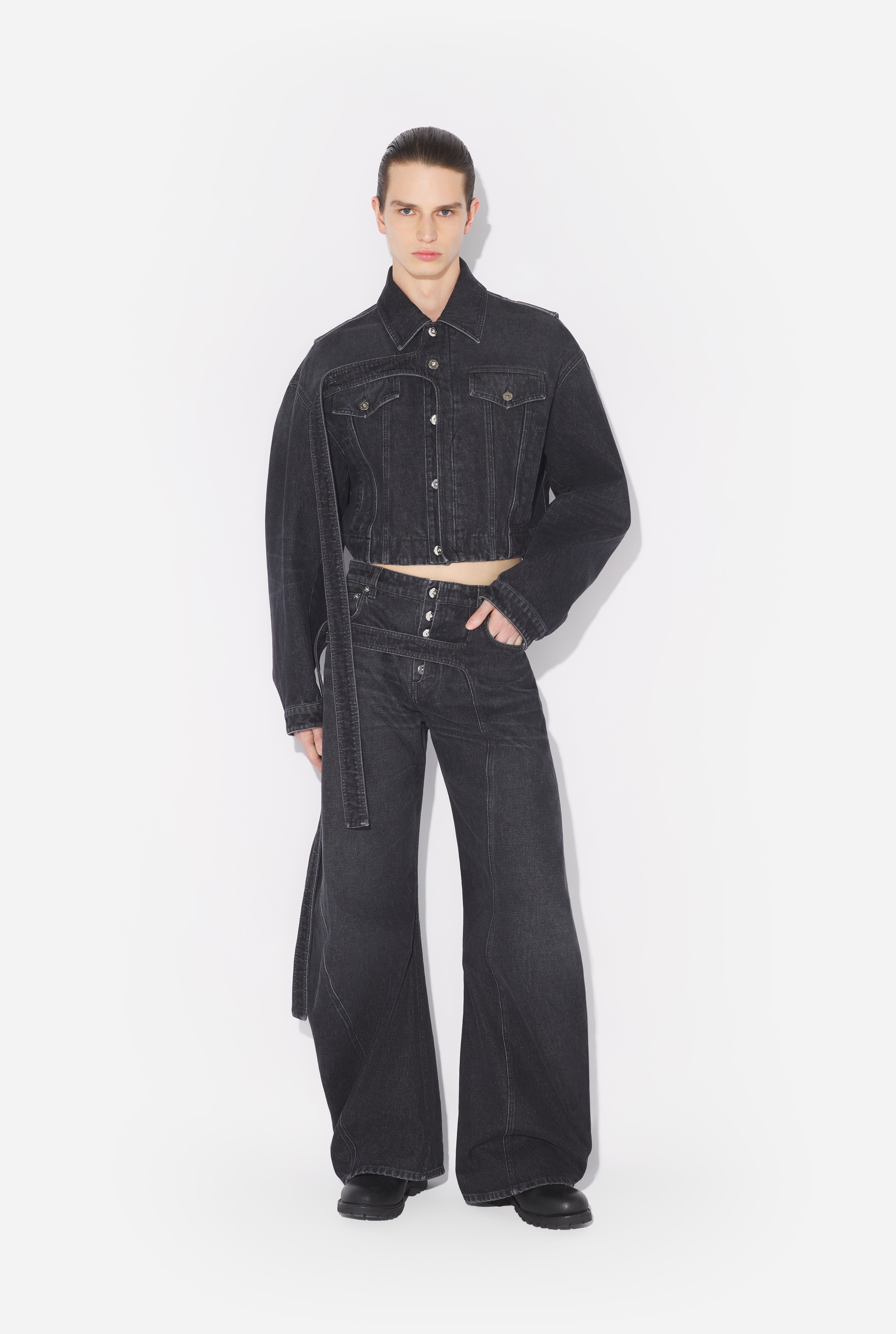 THE BLACK DENIM STRAP JACKET - 6