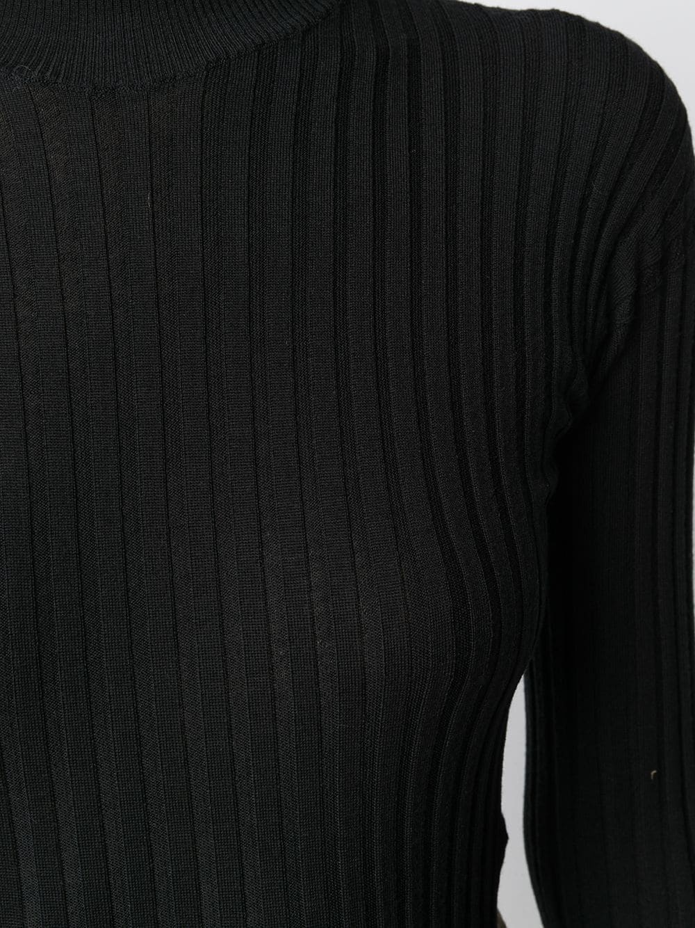 mock-neck ribbed jumper - 5