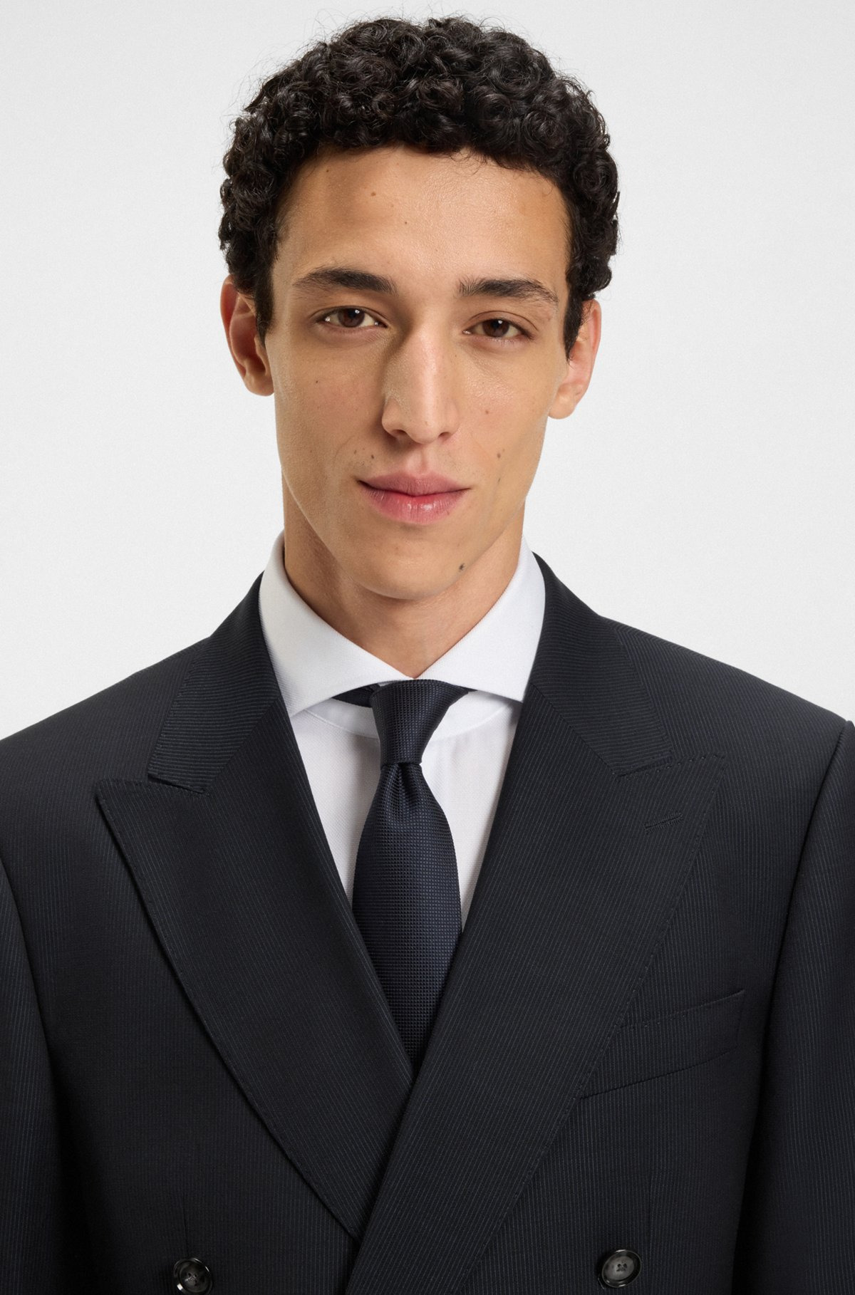 SLIM-FIT TWO-PIECE SUIT IN PINSTRIPE VIRGIN WOOL - 4