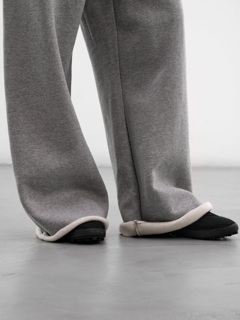 Gray Cotton Baggy Elongated Sweatpants 5