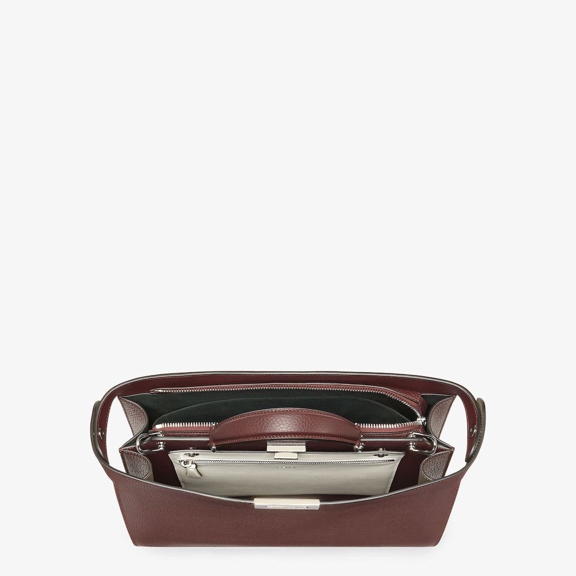 Dark red leather bag - 5
