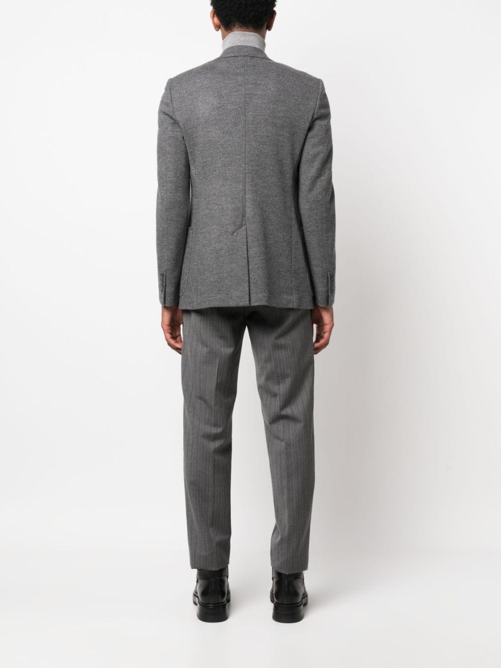 single-breasted virgin-wool suit jacket - 4