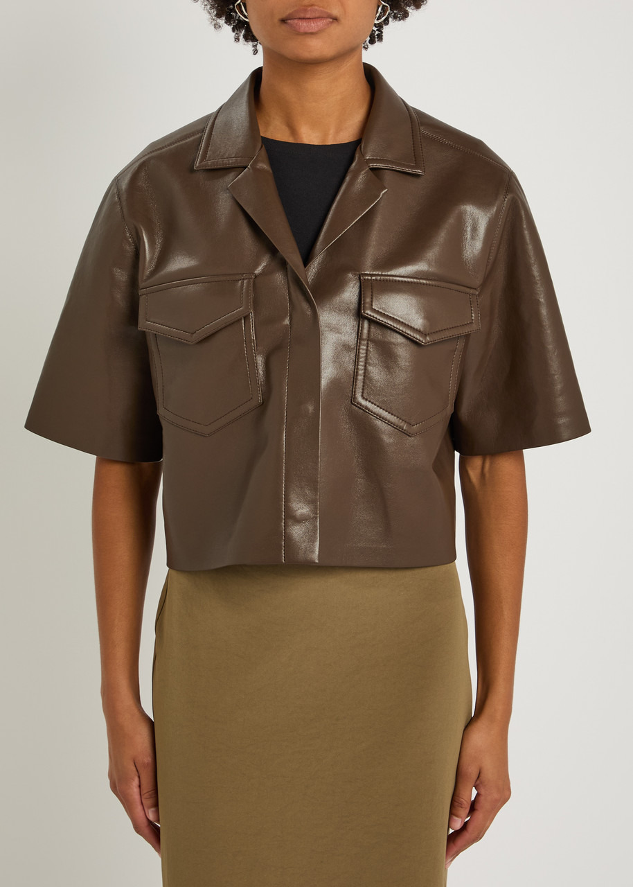 Nanushka Maisie Faux Leather Shirt - 2