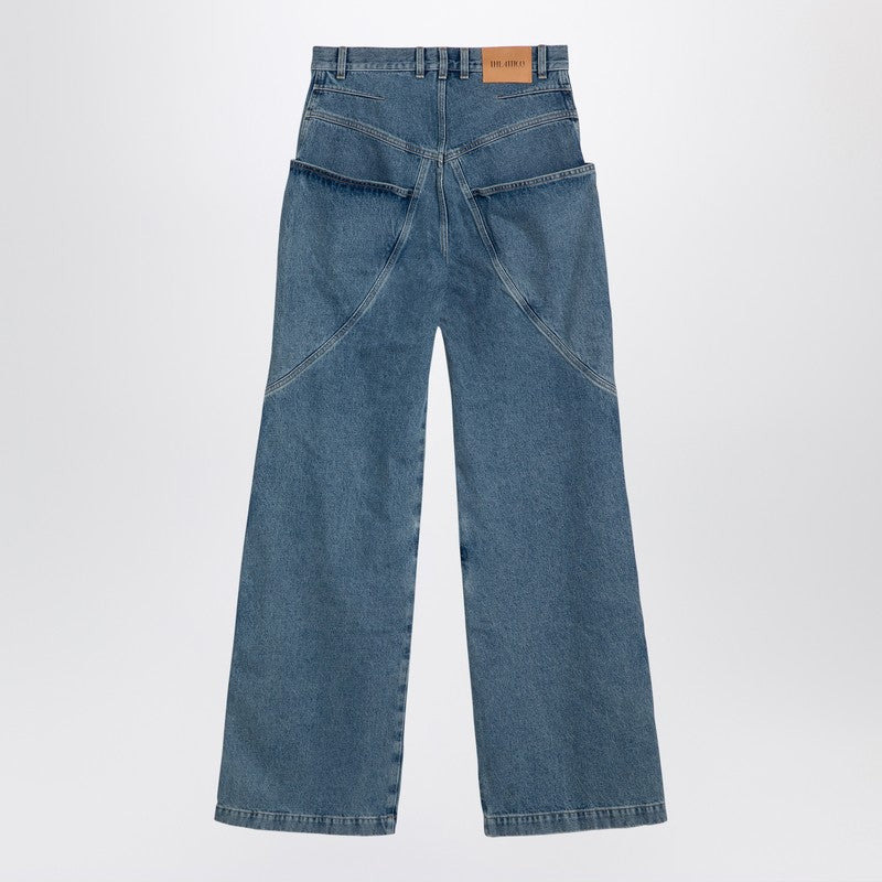 The Attico Sky Blue Baggy Jeans With Large Pockets Women - 2