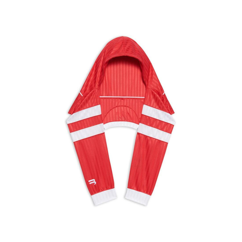 Men's Soccer Hood Scarf in Red 1