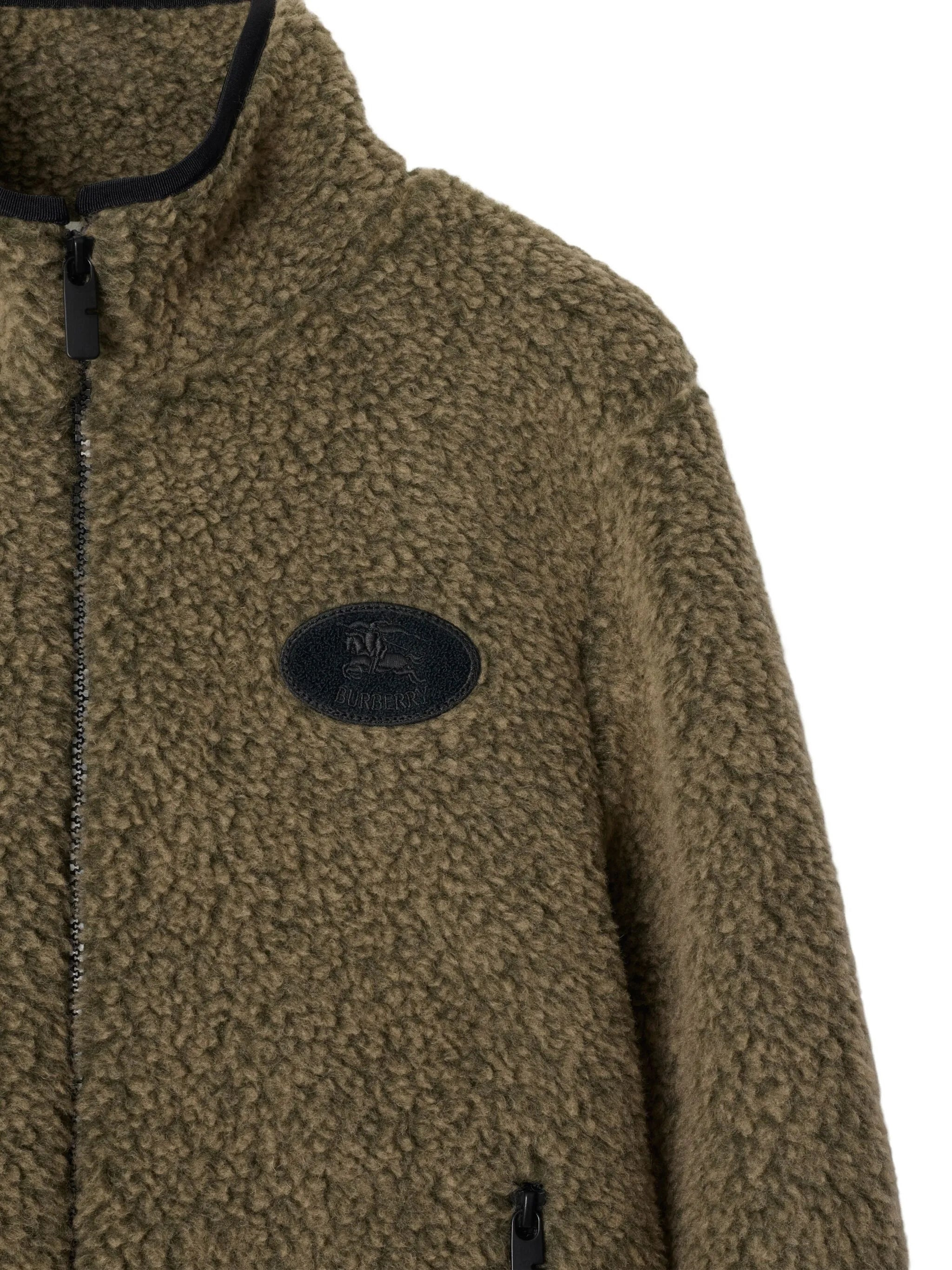 fleece cropped jacket - 3