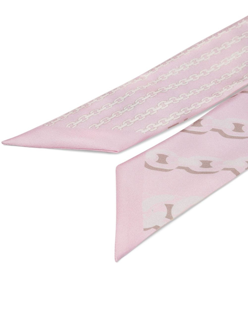 VERSACE chain link-print scarf outlook