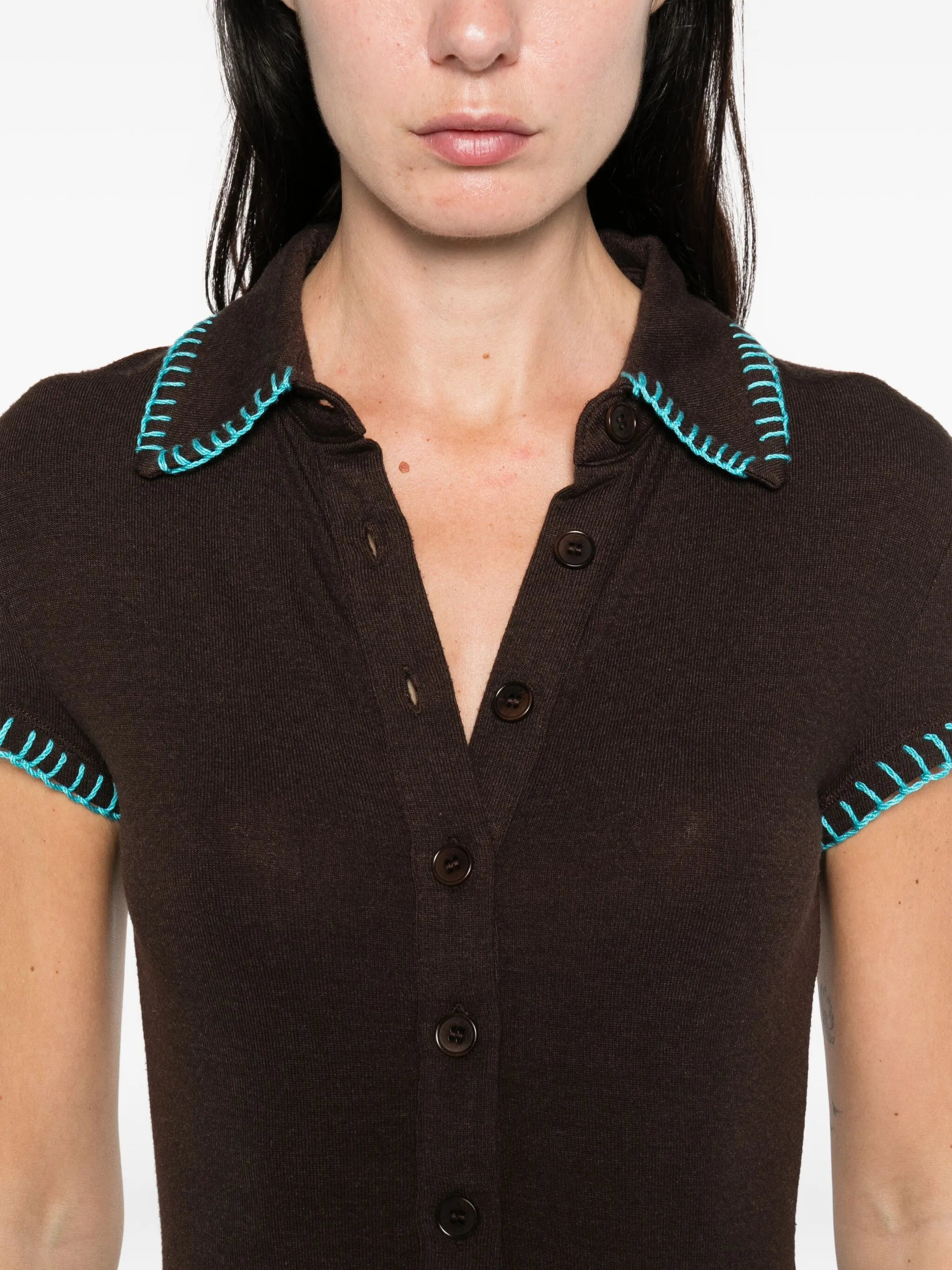 Siedres Dunie Short-sleeve Buttoned Jumpsuit - 5