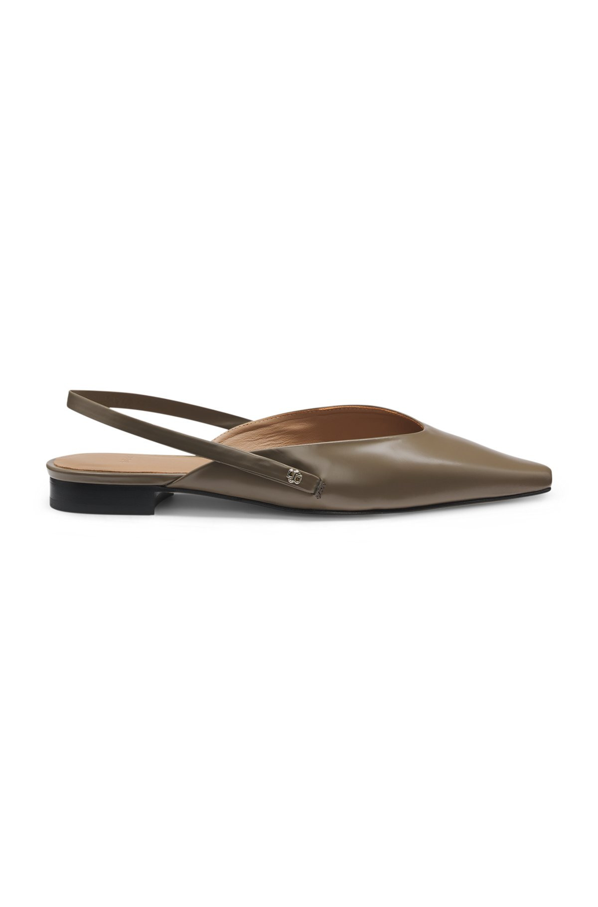 SLINGBACK BALLERINA PUMPS IN LEATHER - 1