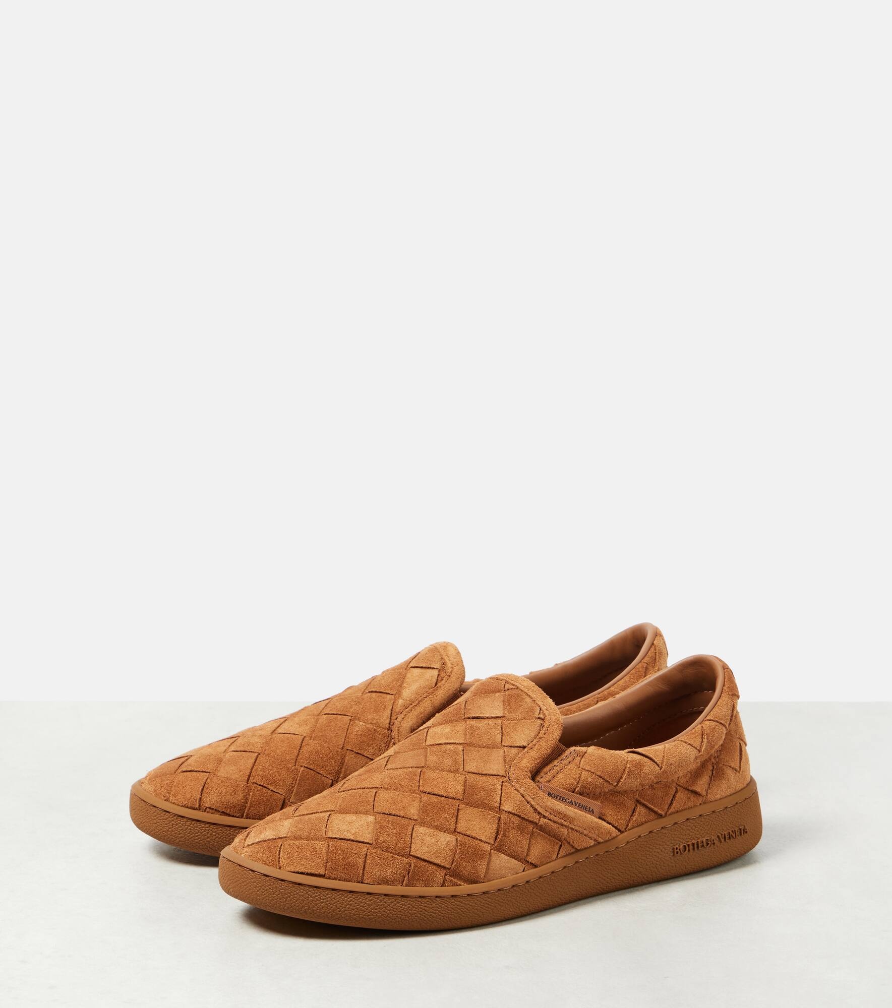 Sawyer intrecciato suede slip-on shoes - 4