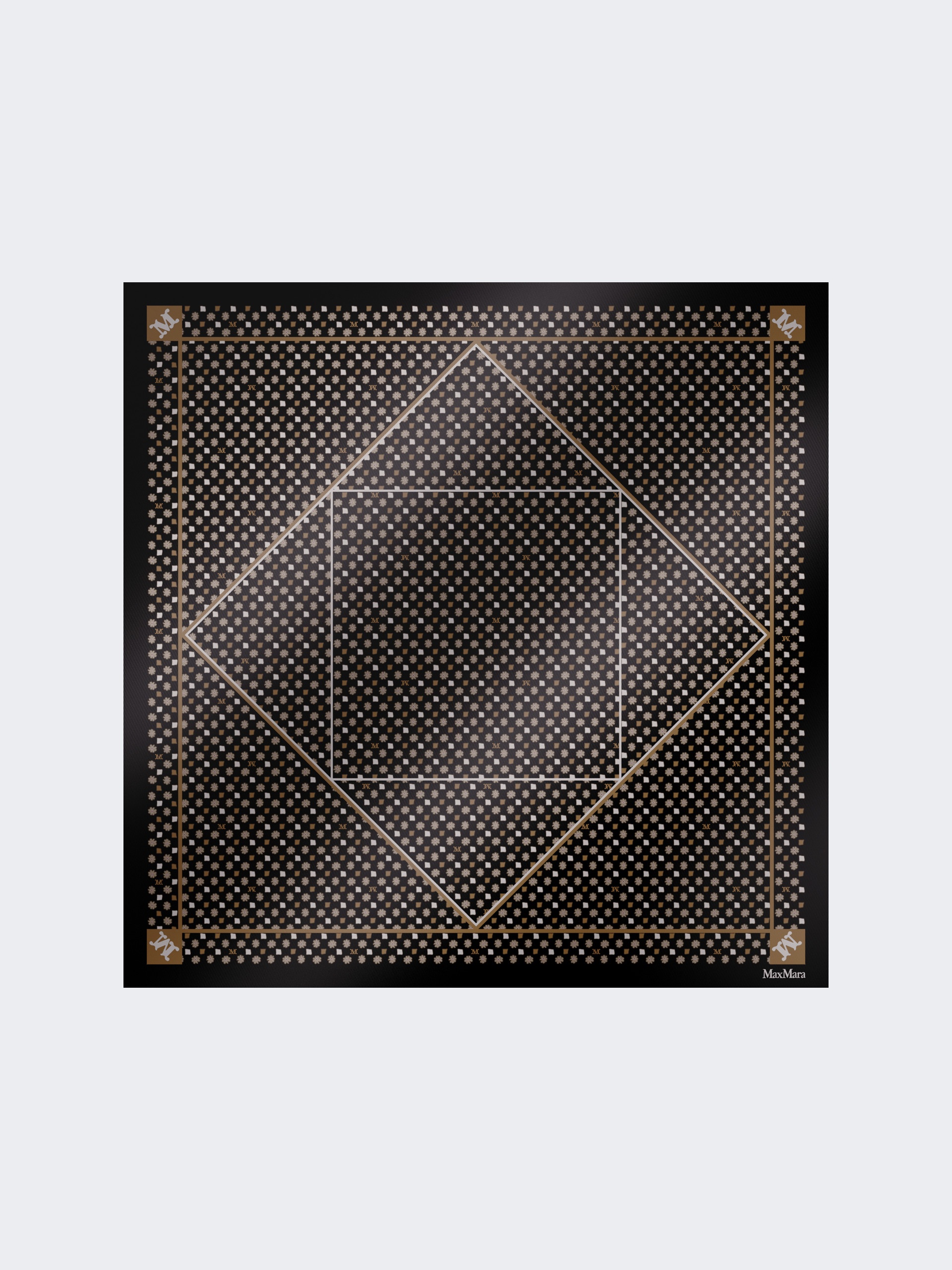 MXACARRE90W1 Printed silk oversized scarf - 1