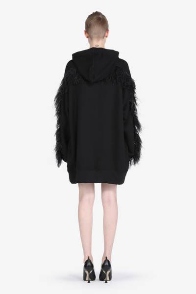 N°21 FEATHER-TRIMMED OVERSIZED HOODIE outlook