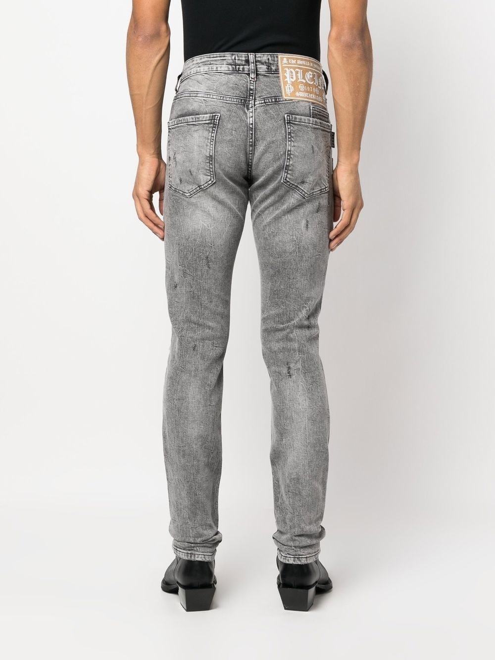 ripped slim-cut jeans - 4