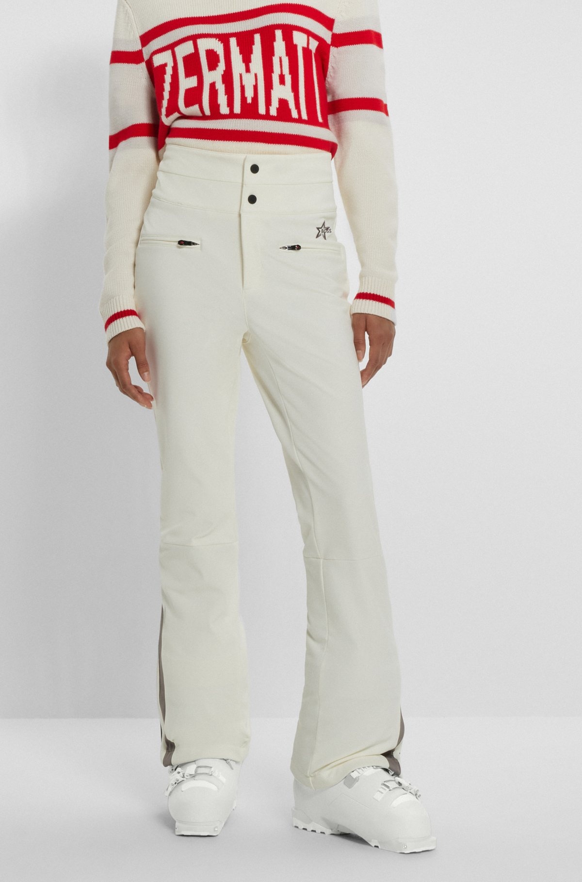 BOSS X PERFECT MOMENT SKI TROUSERS WITH STRIPES AND BRANDING - 2