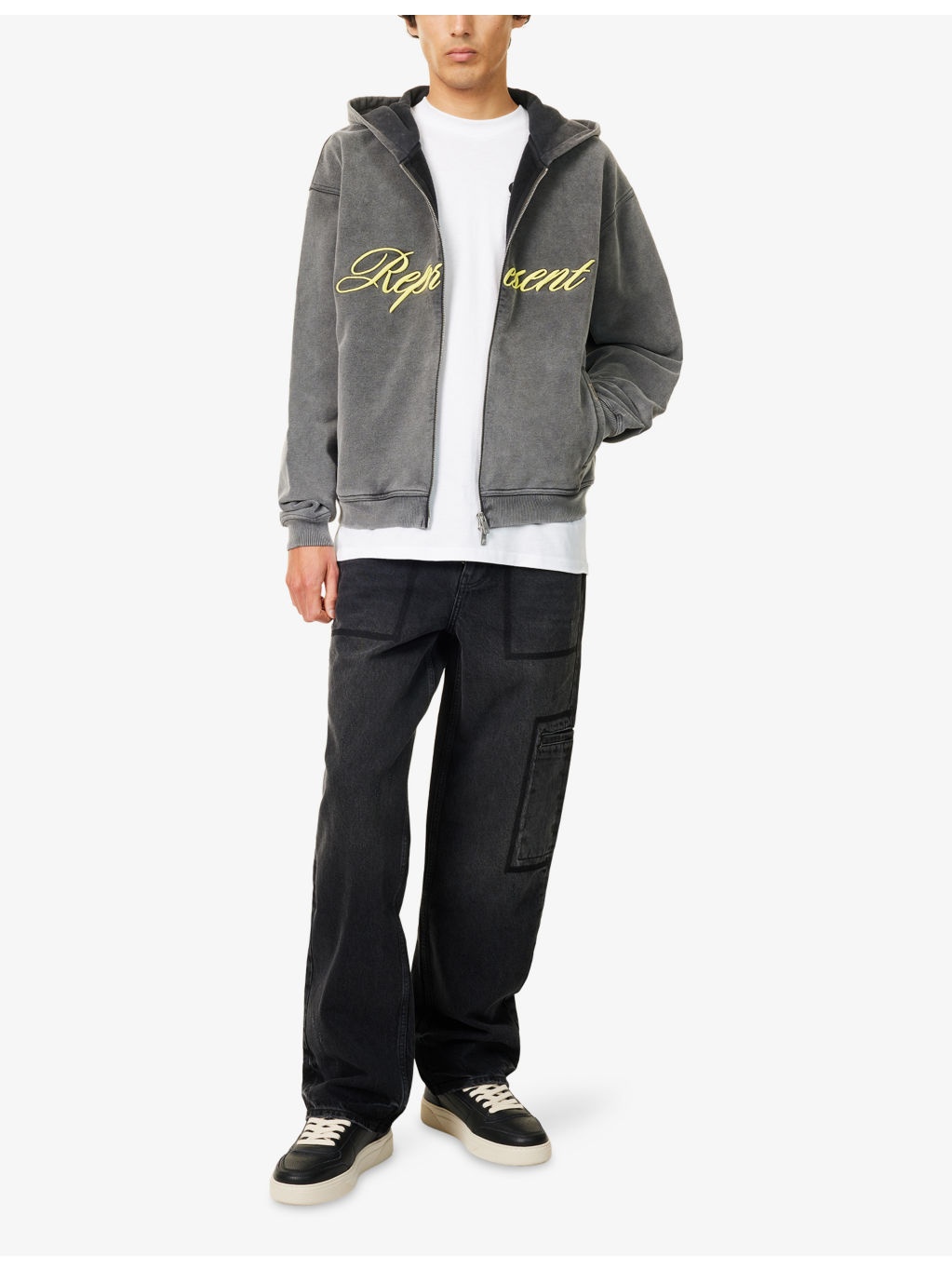 Script Logo Zip-Up Cotton Hoody - 2