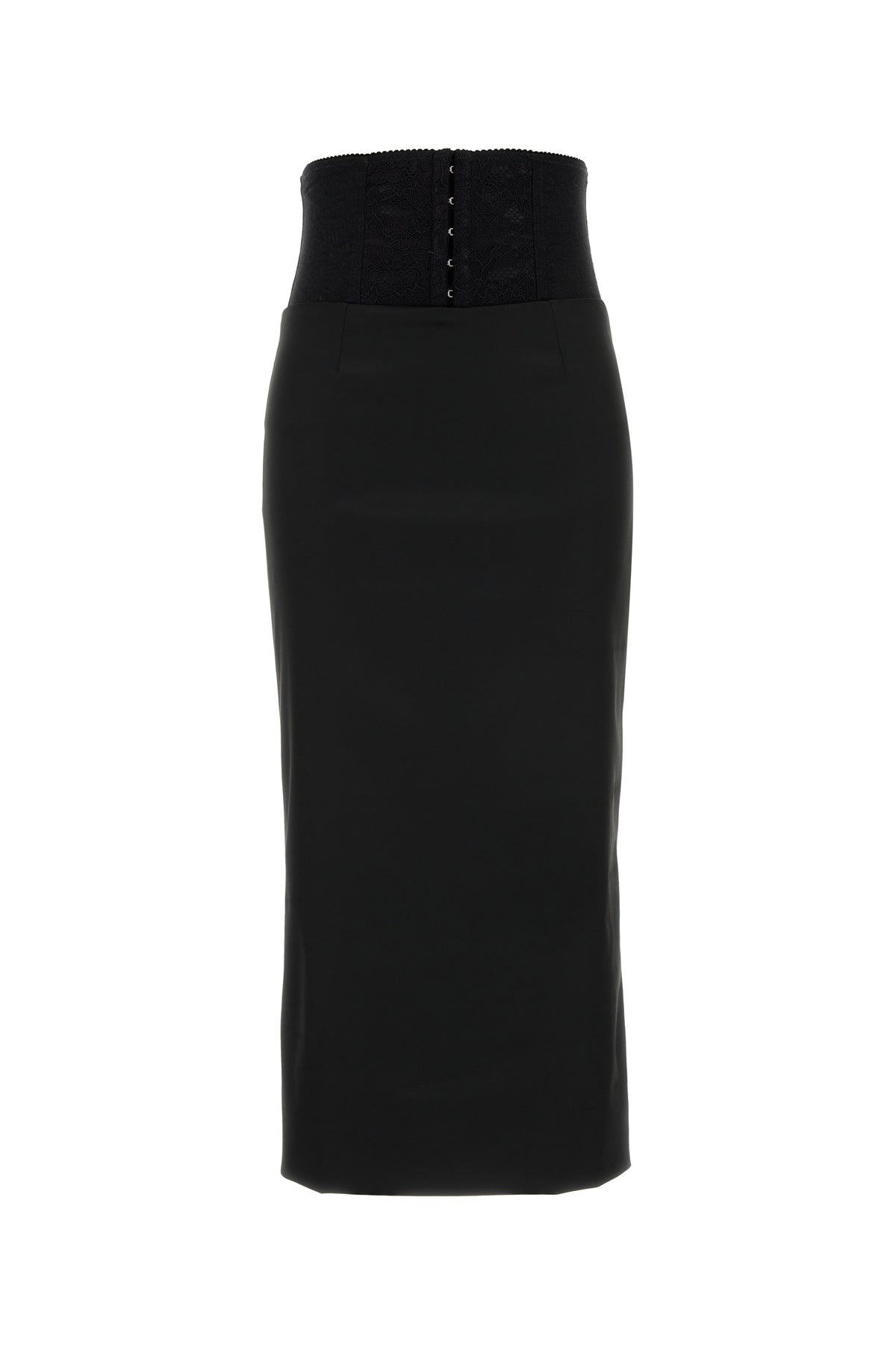 Black satin skirt - 1