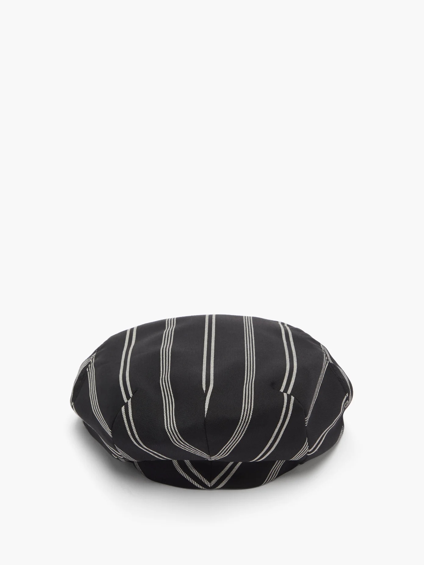 Striped wool-blend twill flat cap - 3