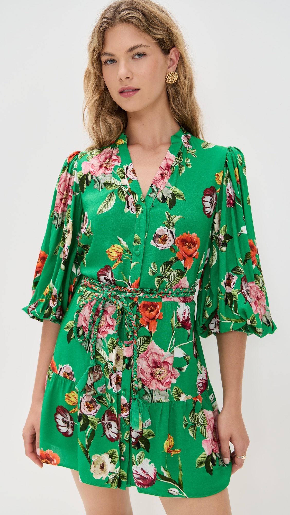 Antonette Button Front Mini Dress - 1