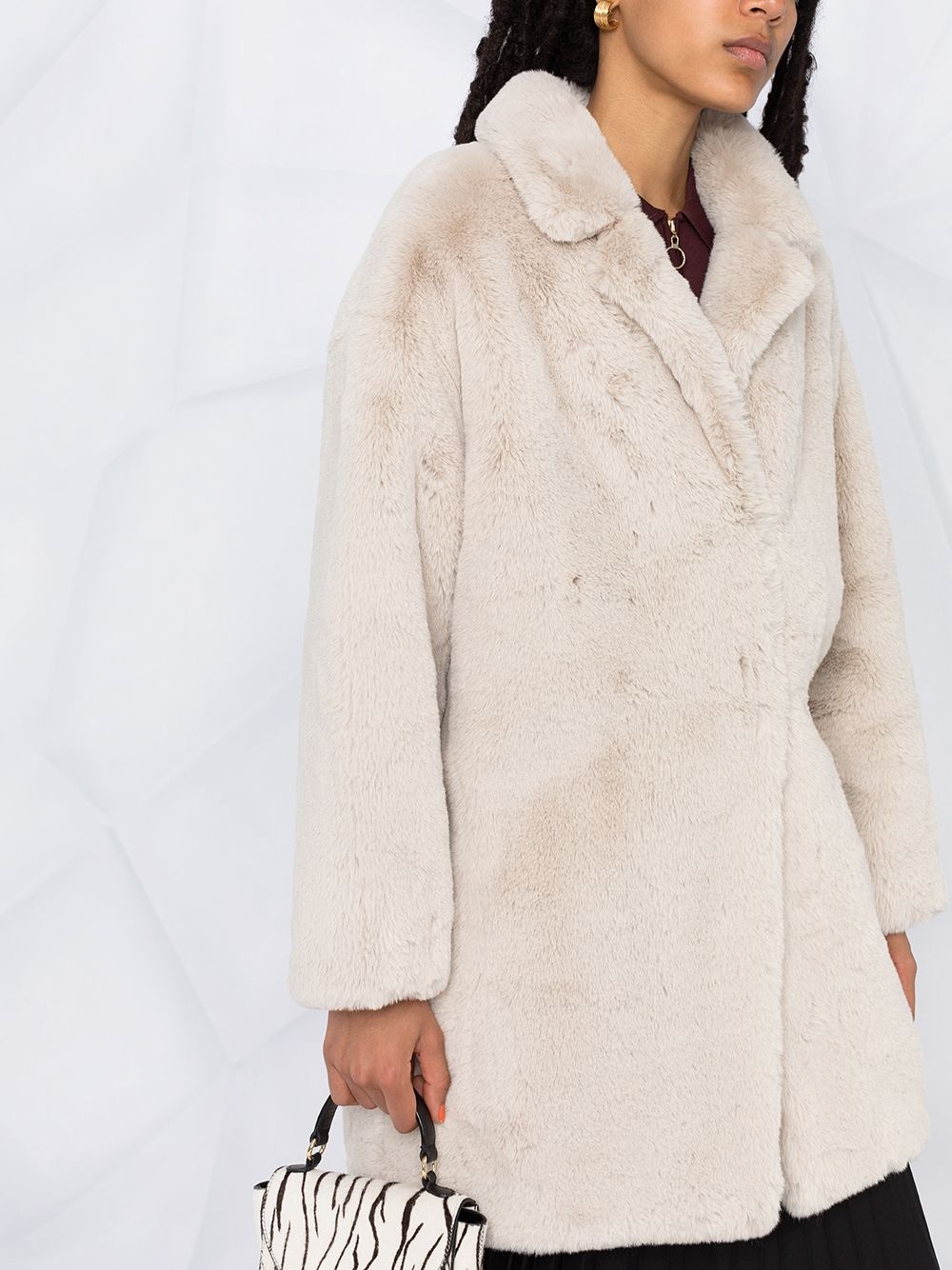 faux-shearling coat - 5