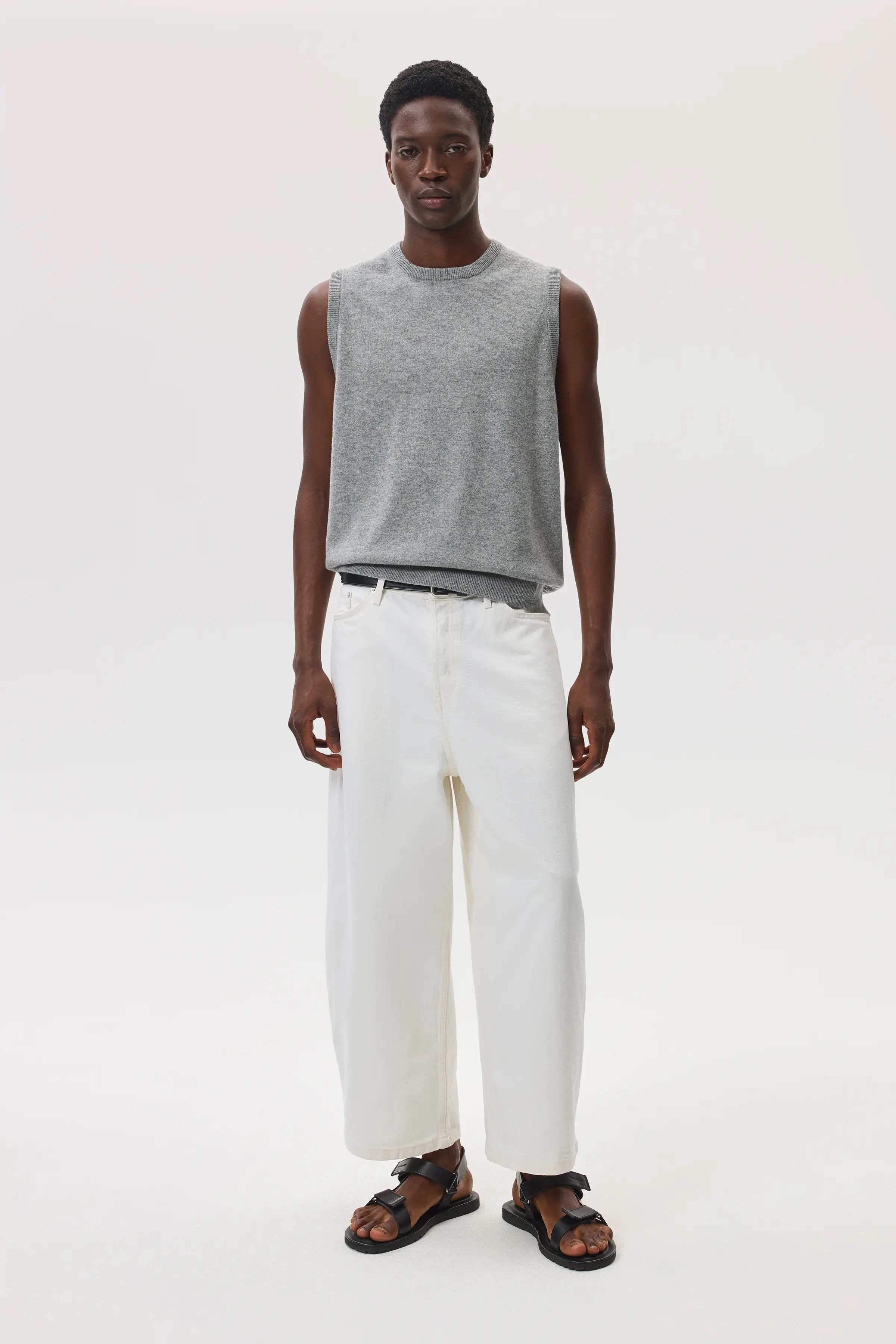 Grey Cashmere Tank - 4