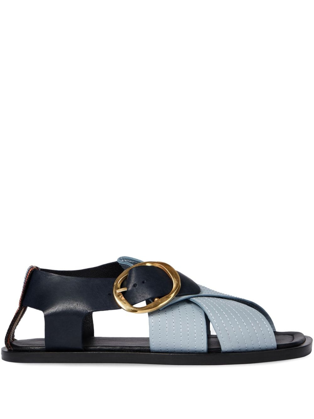 cross-strap buckle sandals - 1