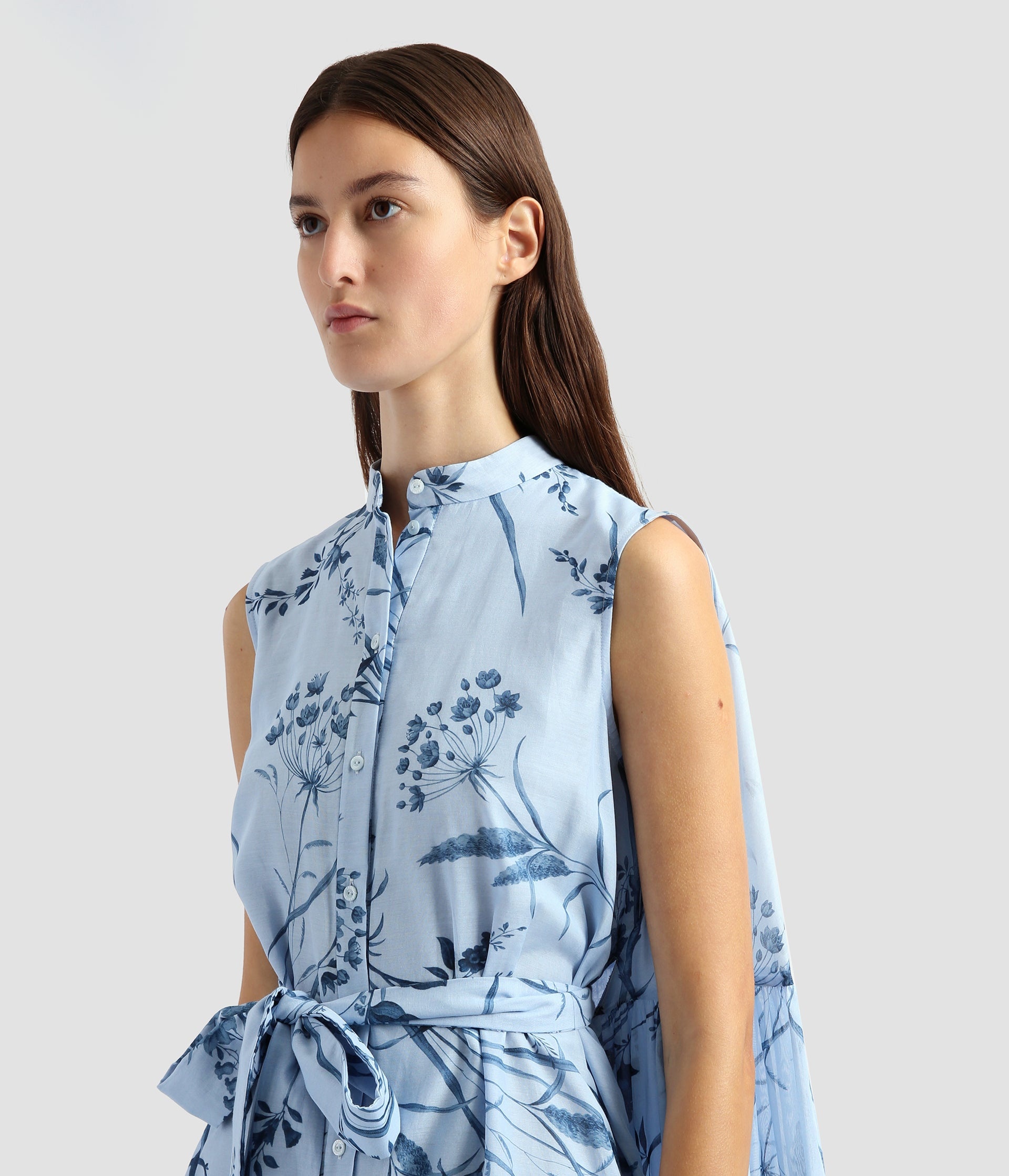 SLEEVELESS VOLUME HEM SHORT DRESS - 5