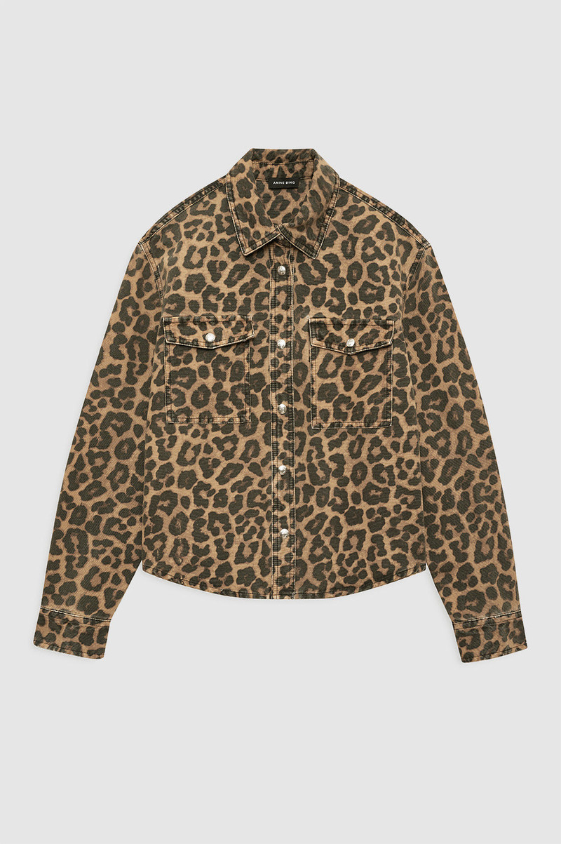Paxton Shirt - Black And Brown Leopard 4