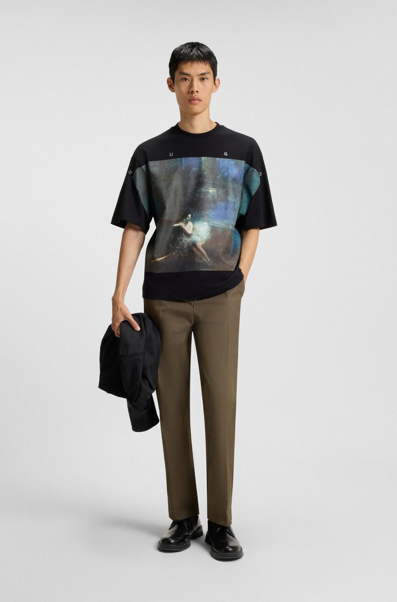 HUGO SLIM-FIT CHINOS IN MERCERISED COTTON TWILL outlook