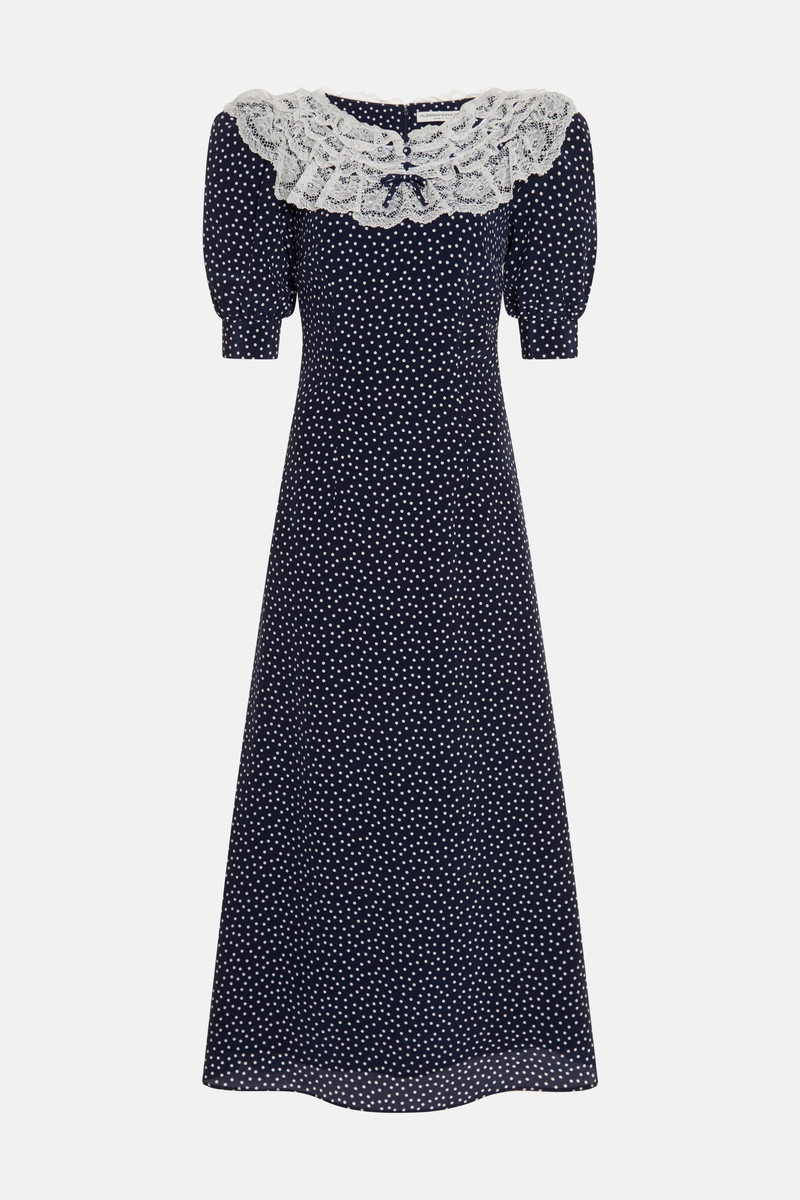 POLKA DOT DRESS WITH LACE - 1